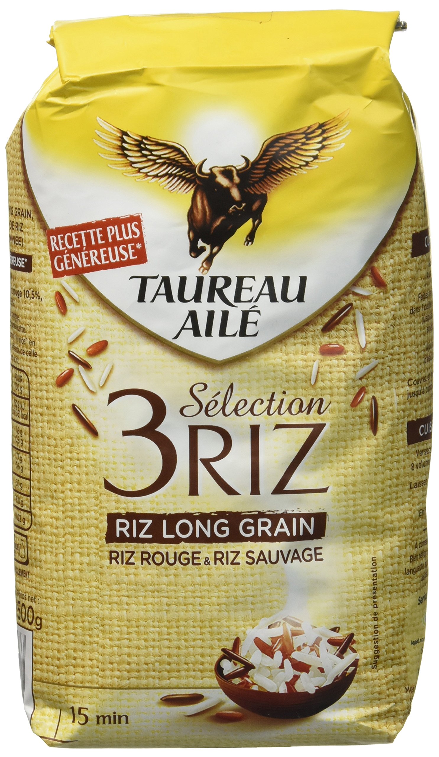 Taureau Ailé Sélection 3 Riz 500 g - Lot de 4