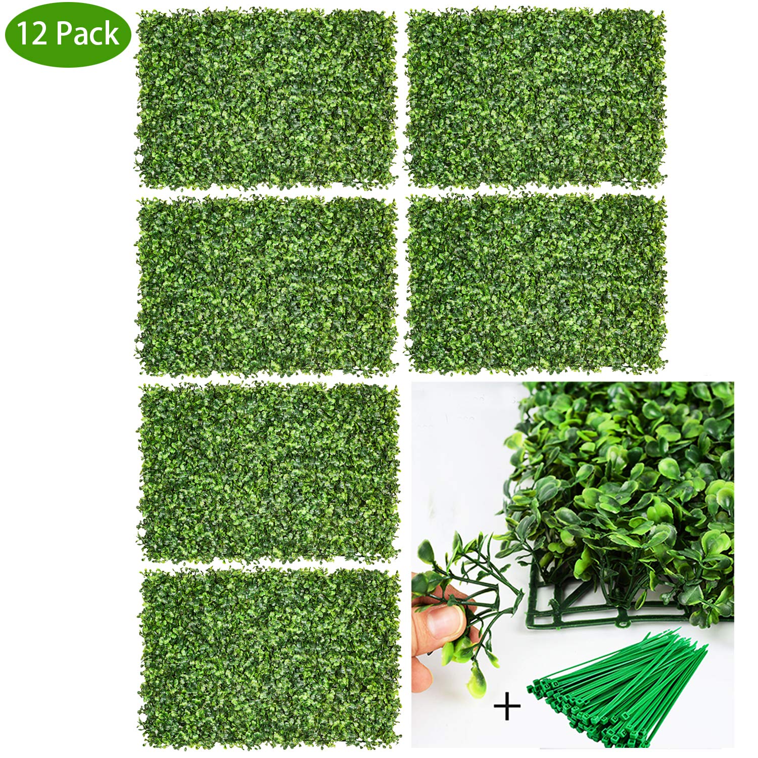 Buy DearHouse 12 Pack Artificial Boxwood Panels Topiary Hedge Plants