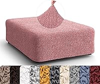 Vista 42 de PAULATO BY GA.I.CO. Funda otomana grande para taburete, funda de tela de poliéster suave, protector elástico de muebles de 1 pieza, colección Mango