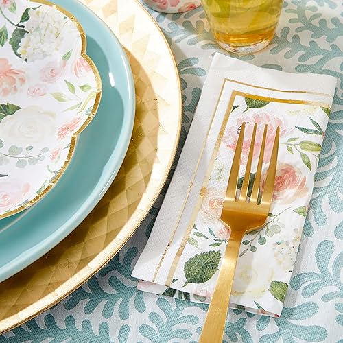 Miniatura 6 de Kate Aspen Brunch Floral Decorative Paper Cocktail Napkins (Set of 30) Luncheon Serveware, 2 ply, Perfect for Bridal Showers