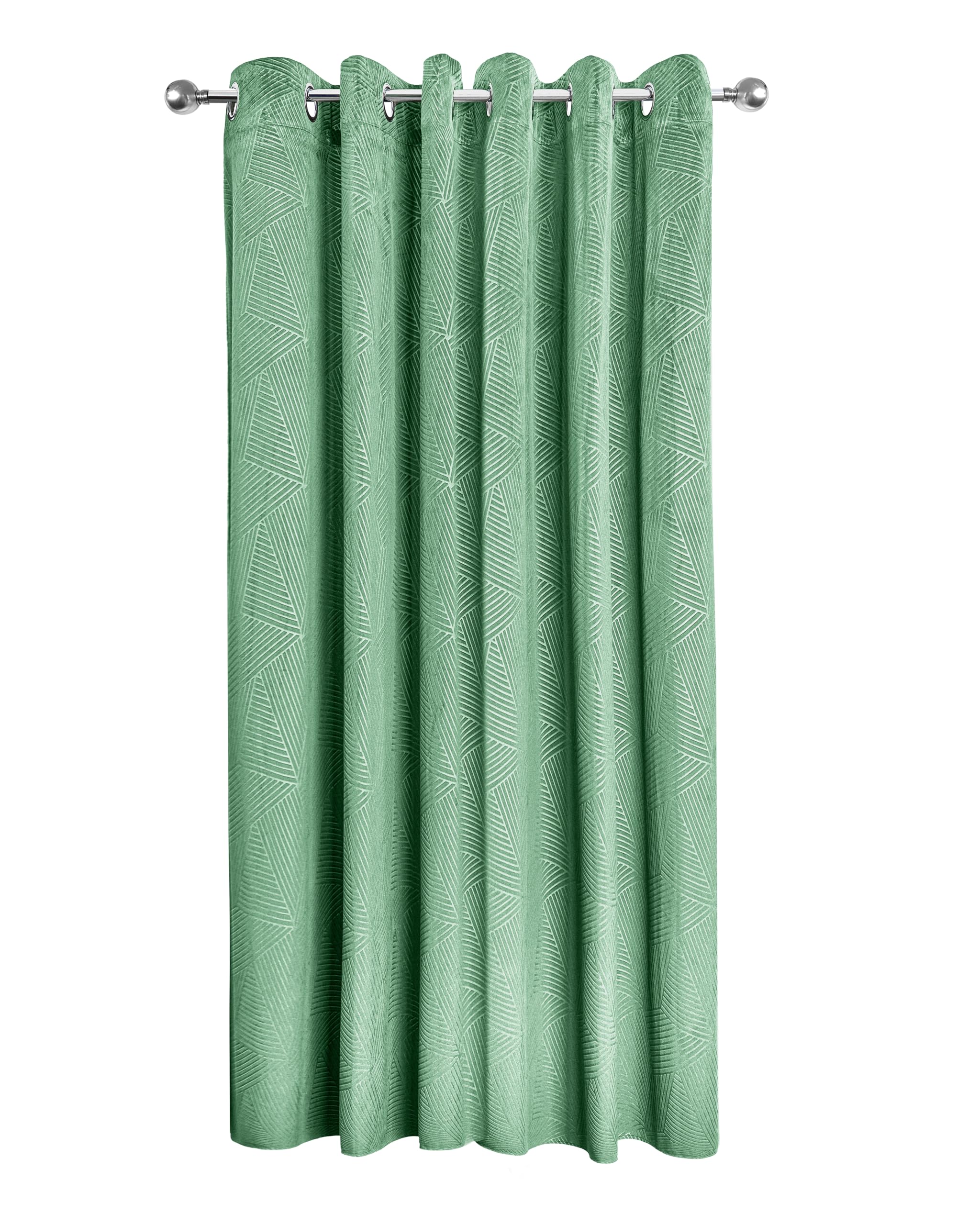 The Very Collection Geo Velvet Thermal Eyelet Door Curtain