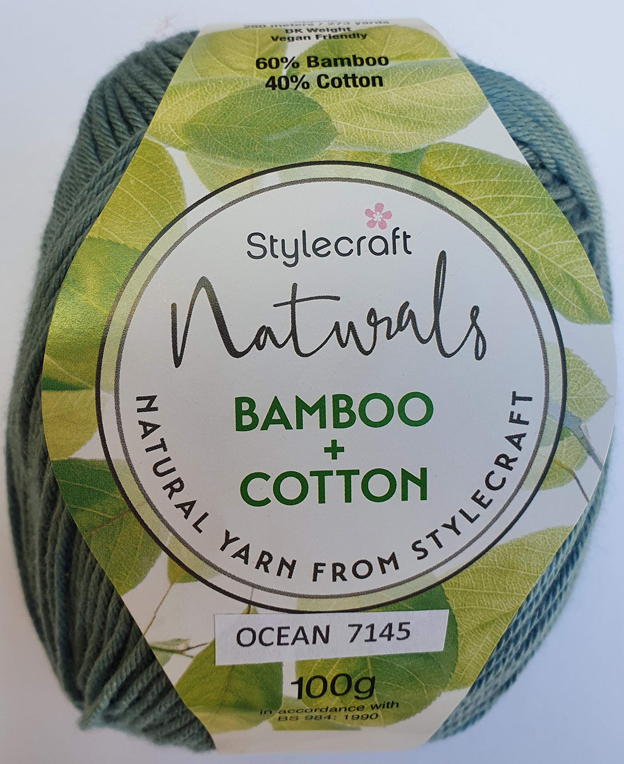 Stylecraft 2997145 Naturals Bamboo Cotton Ocean (7145) Yarn - 100g