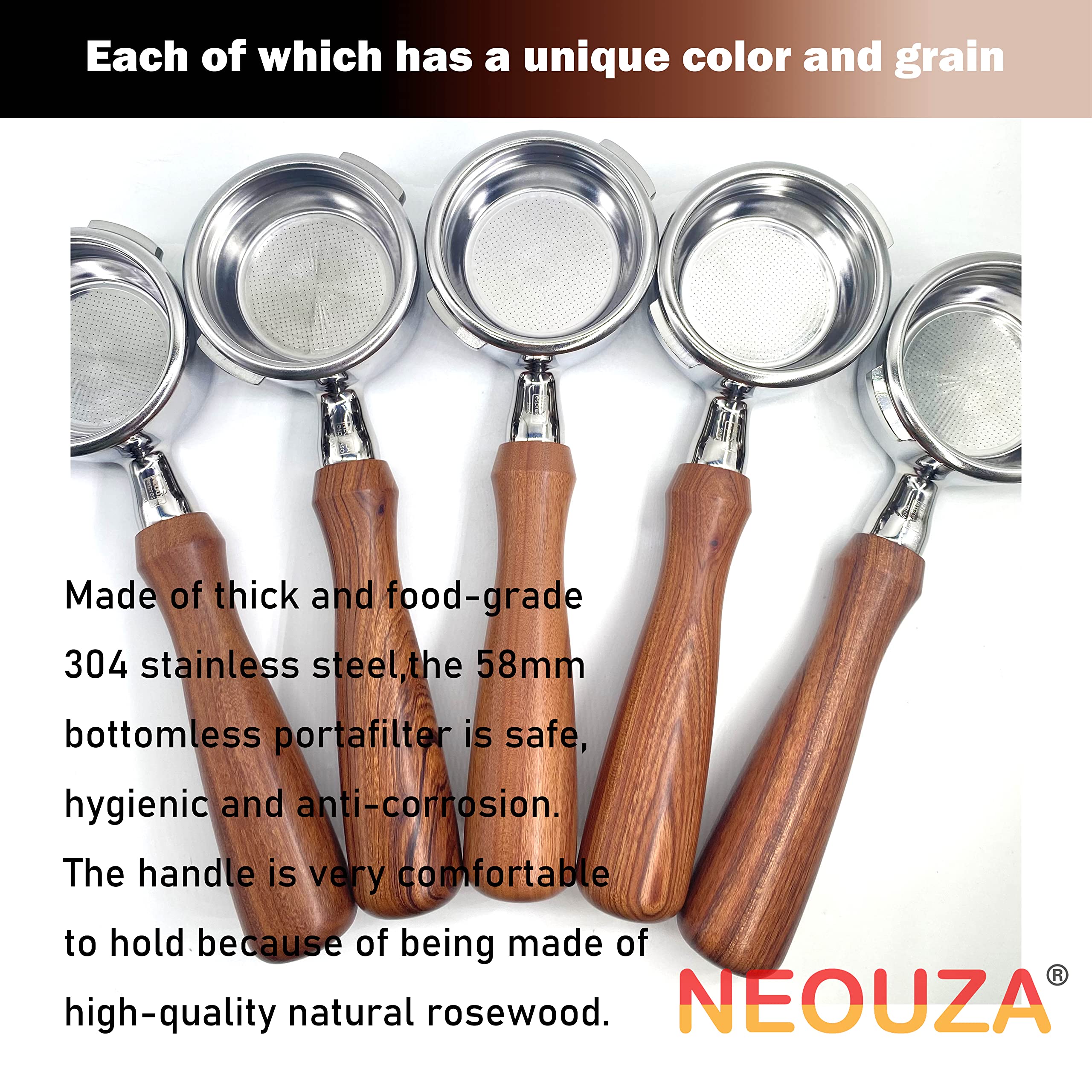 ROCKE ポルタフィルター 58mm set Amazon.co.jp: NEOUZA 58mm 底なしポルタフィルター エスプレッソ