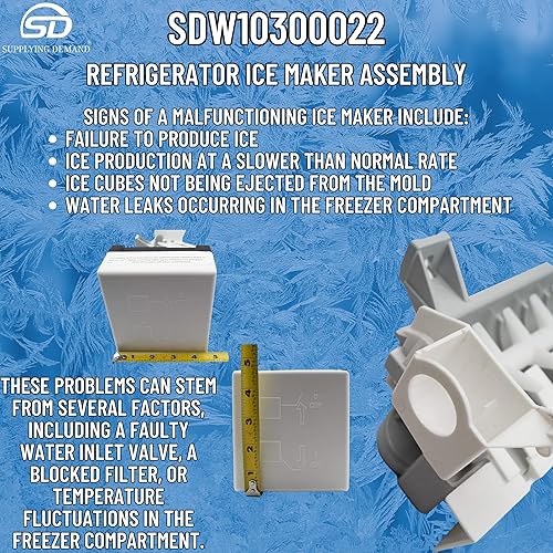 Miniatura 4 de Supplying Demand W10300022 W10122556 Modelo de reemplazo de la asamblea del fabricante de hielo del refrigerador Específico no universal