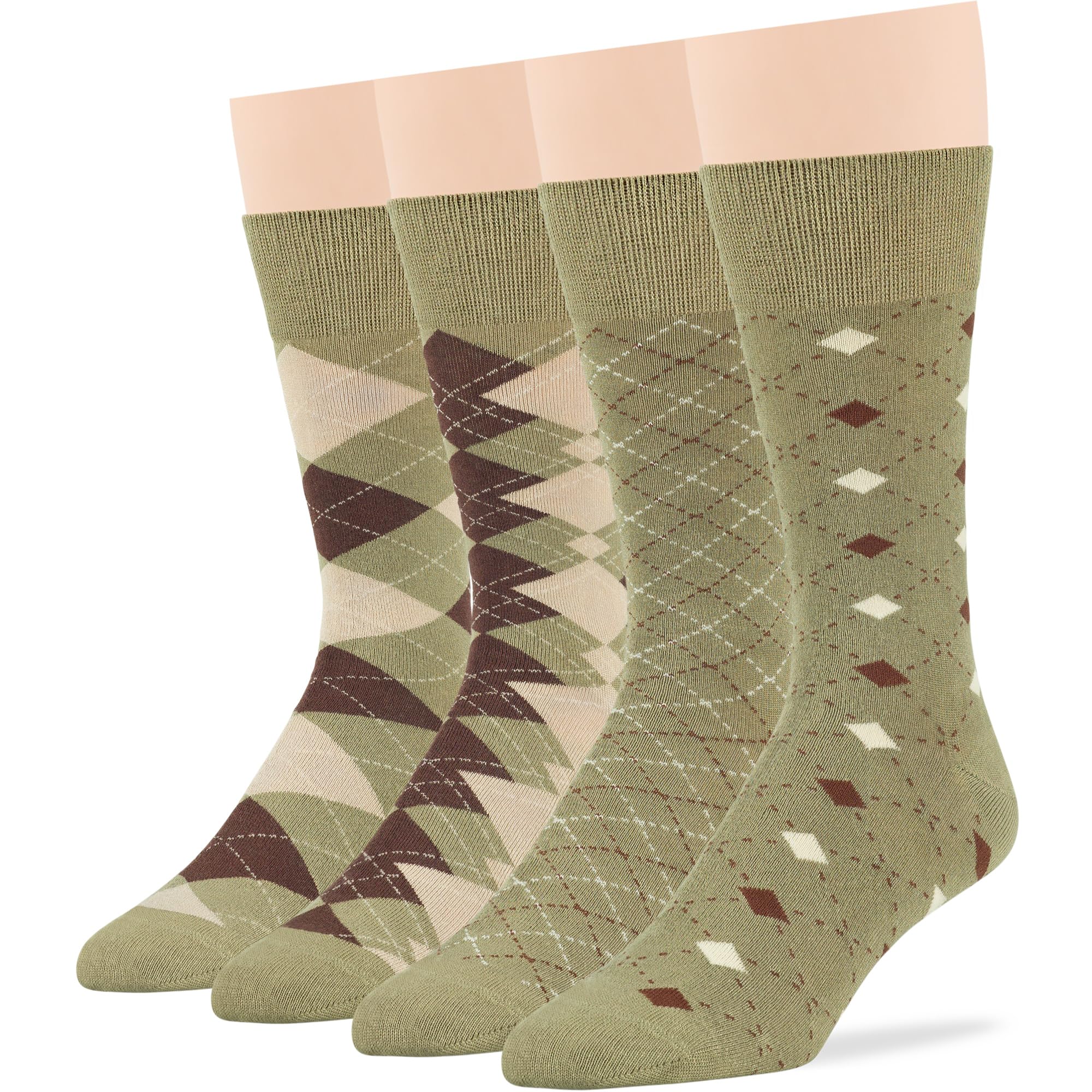 7BIGSTARS Men Viscose from Bamboo Dress Socks 4 Pack, L 9-12 - XL 12-15