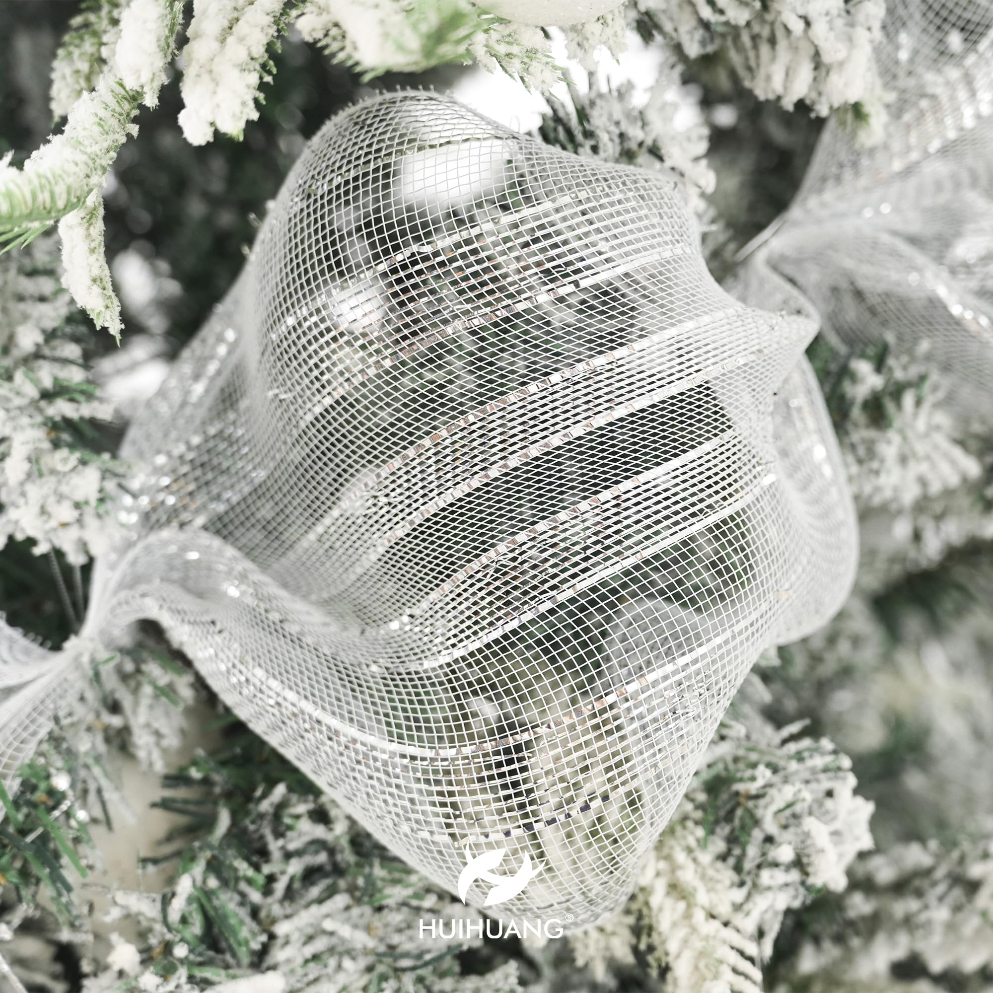 Mesh Silver Ribon Snapklik.com : HUIHUANG Silver Deco Mesh 10 Inch Wide Silver And White ...