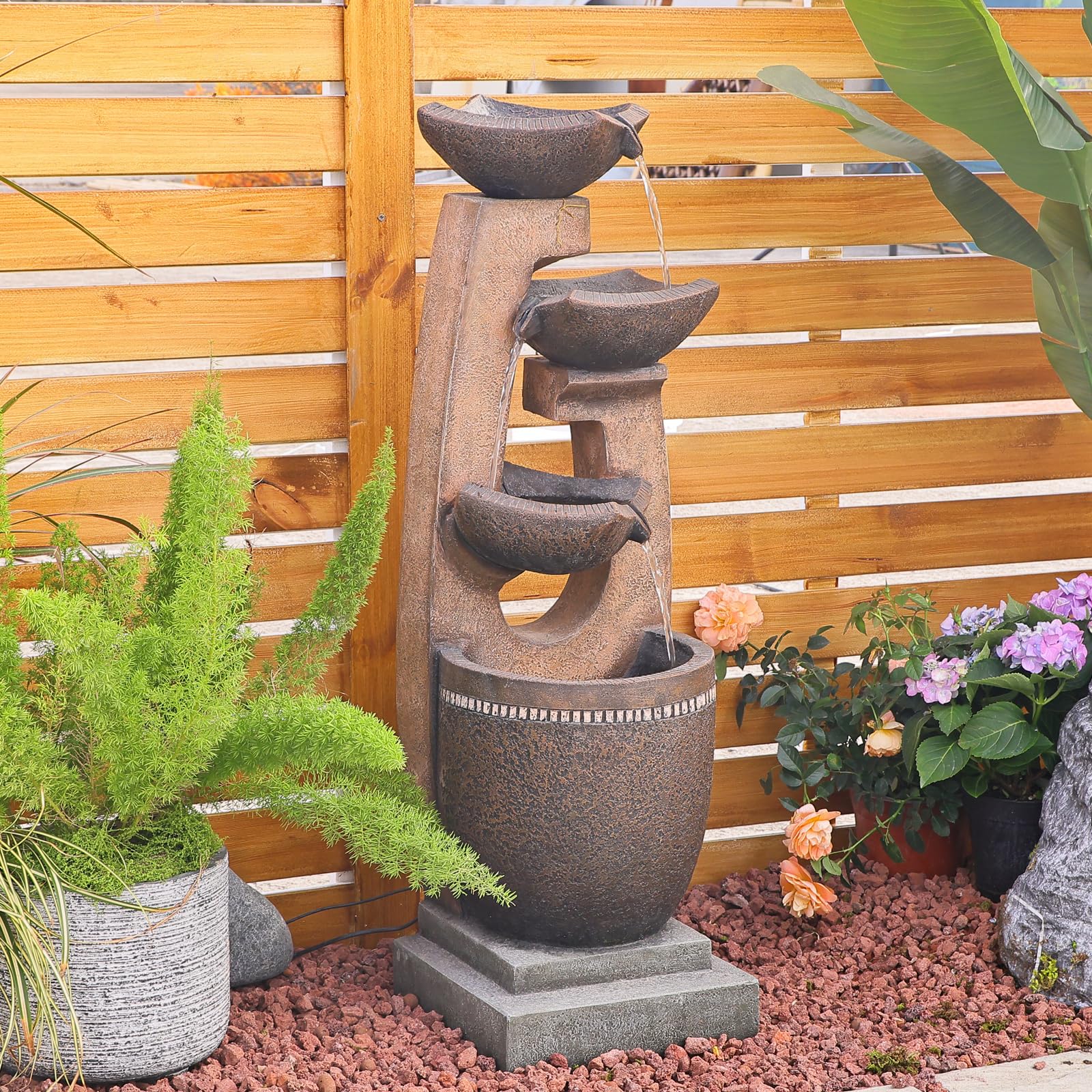 SZMP Fontaine Solaire Extérieur 3.5W 2024 Upgraded,Solaire Flottant Fontaine Mini Jardin Pompe
