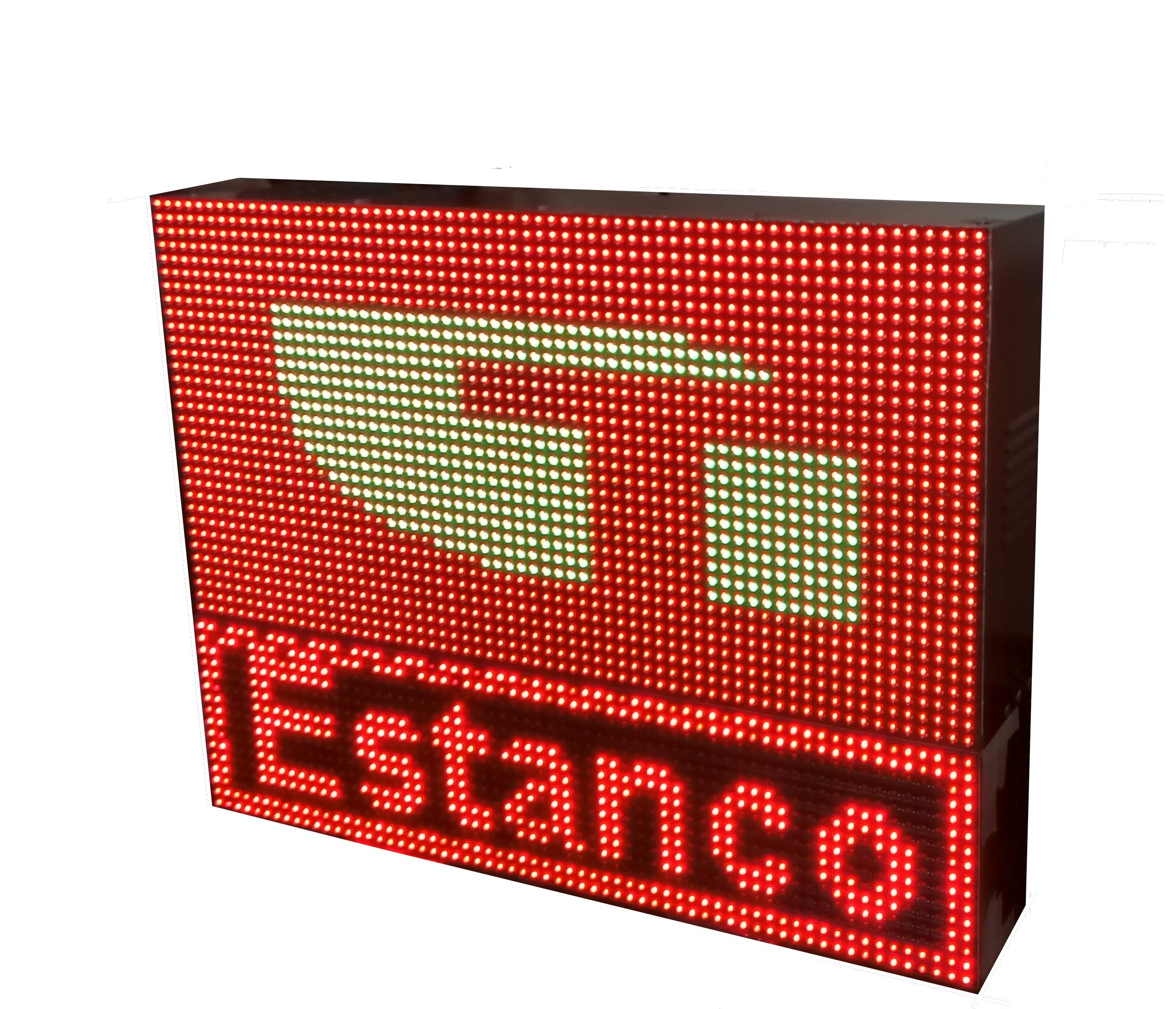 Rótulo Programable para Estancos/Pantallas Electrónicas LED para Logo y Texto/Carteles Programables para Negocios/Letreros Publicitarios (64x48 cm RGB Doble Cara)
