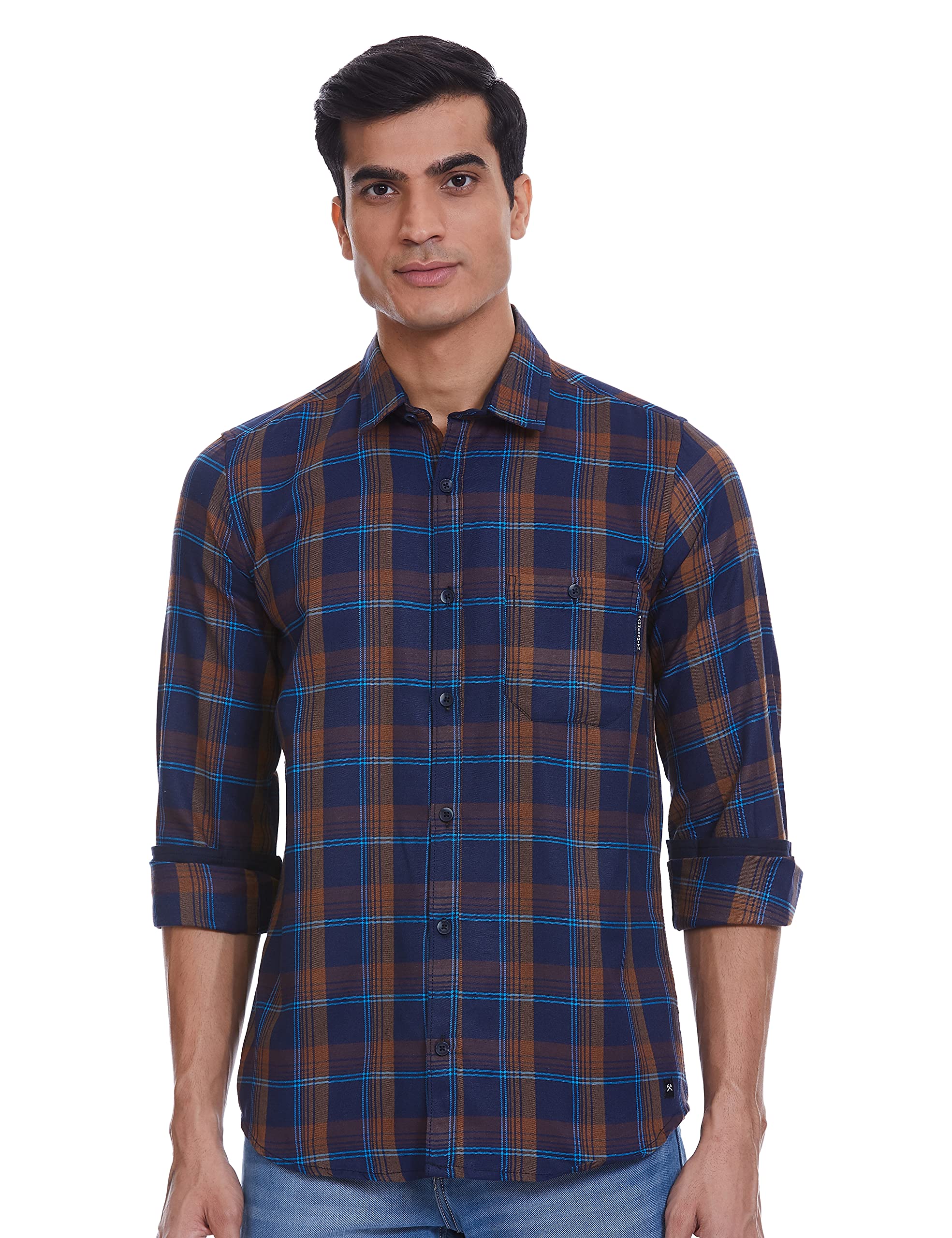 Hammersmith Men's Casual Checkered Regular Fit Shirt