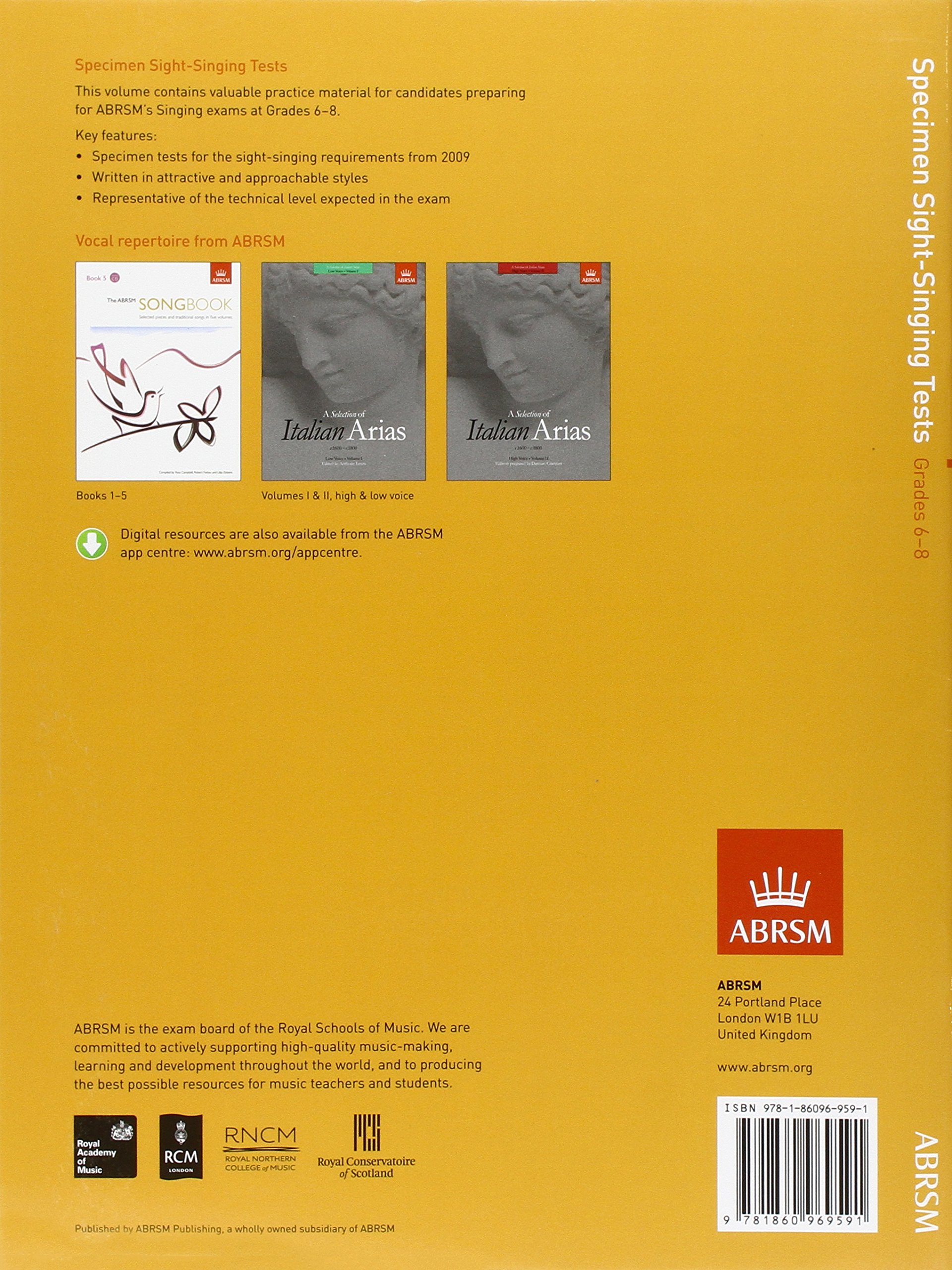 Specimen Sight-Singing Tests, Grades 6-8