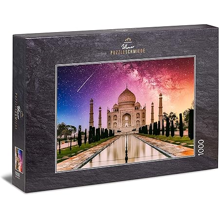 Ulmer Puzzleschmiede Puzzle 1001 Night Classic 1000 Piece Puzzle Puzzle Motif Of The Famous Taj Mahal In Front Of Radiant Star Sky World Miracle Of Modernity Amazon De Toys Games