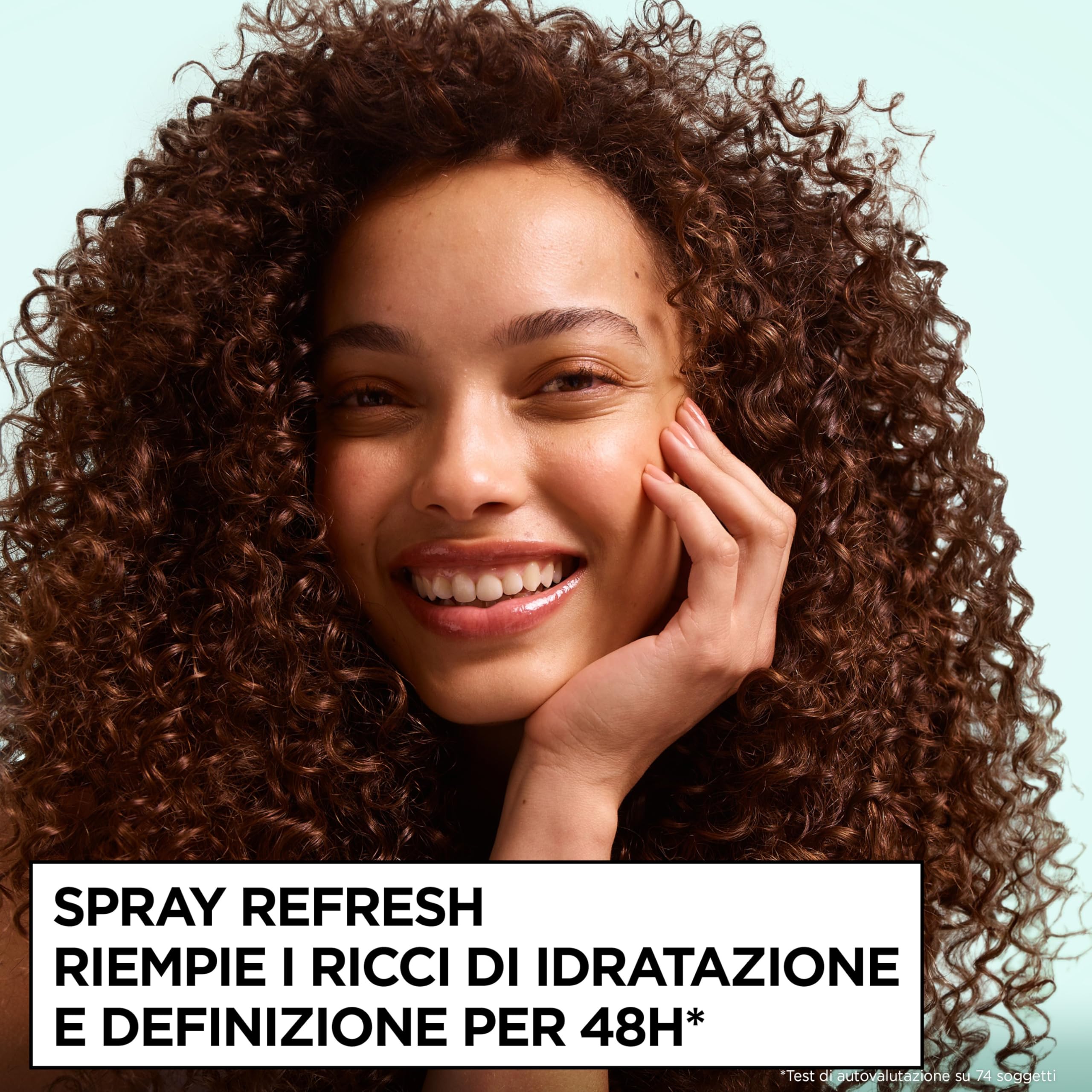 Garnier Fructis, Spray Idratante, Per Capelli Ricci, Capelli Ricci Definiti e Idratati, Arricchito con Acido Ialuronico e Burro di Karité, Metodo Ricci, 150 ml