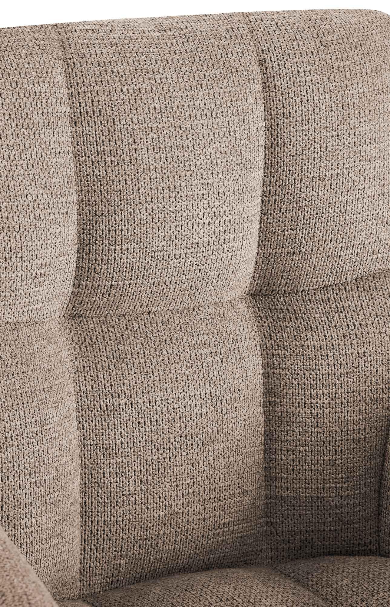 CLP Esszimmerstühle 2er Set, Sessel Jonah drehbar mit Armlehnen, Moderne Drehstühle mit Stoff für Wohnzimmer, bis 150 kg belastbar | Farbe Taupe