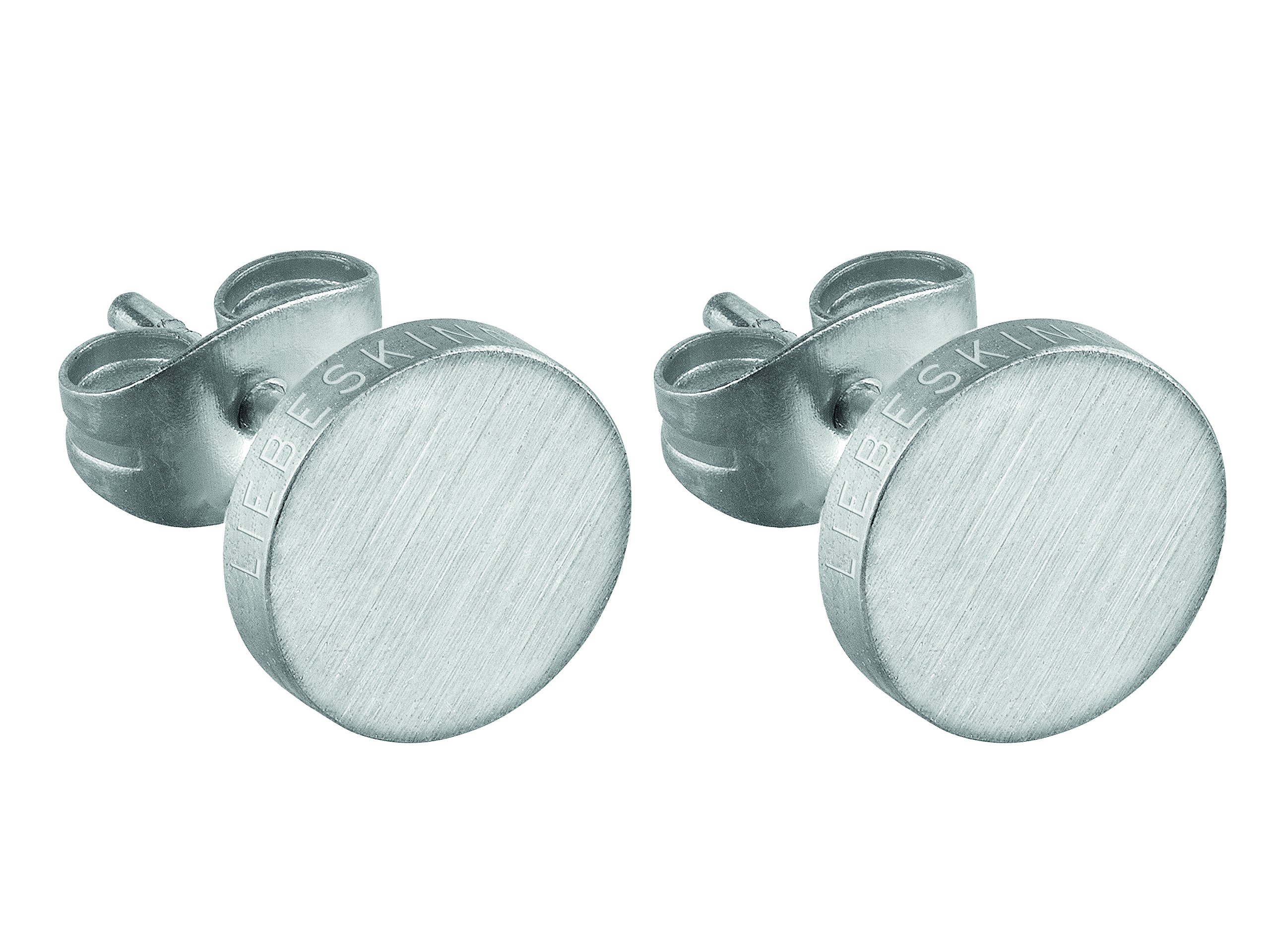 LIEBESKIND Damen-Ohrstecker Edelstahl mattiert, LJ-0049-E-07, Silber, One Size