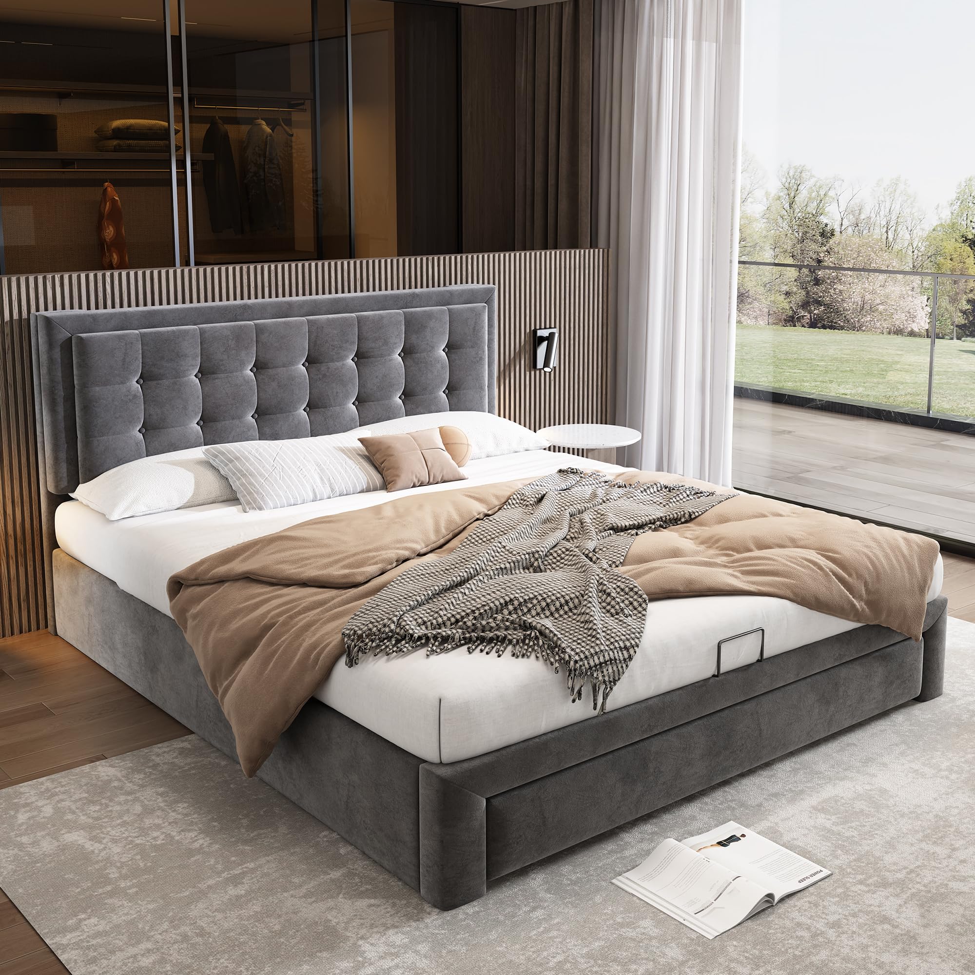 Bett 180x200 Mit Stauraum Rtopsu Polsterbett Doppelbett 180x200 Cm Mit ...