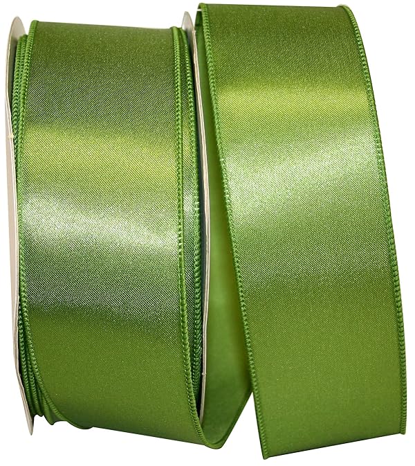 Reliant Ribbon 92575W-043-40K Satin Value Wired Edge Ribbon, 2-1/2 Inch X 50 Yards, Moss by Reliant Ribbon - Used condition - US$27.23