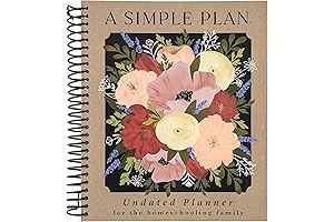 A Simple Plan Undated Floral Homeschool Parent Planner