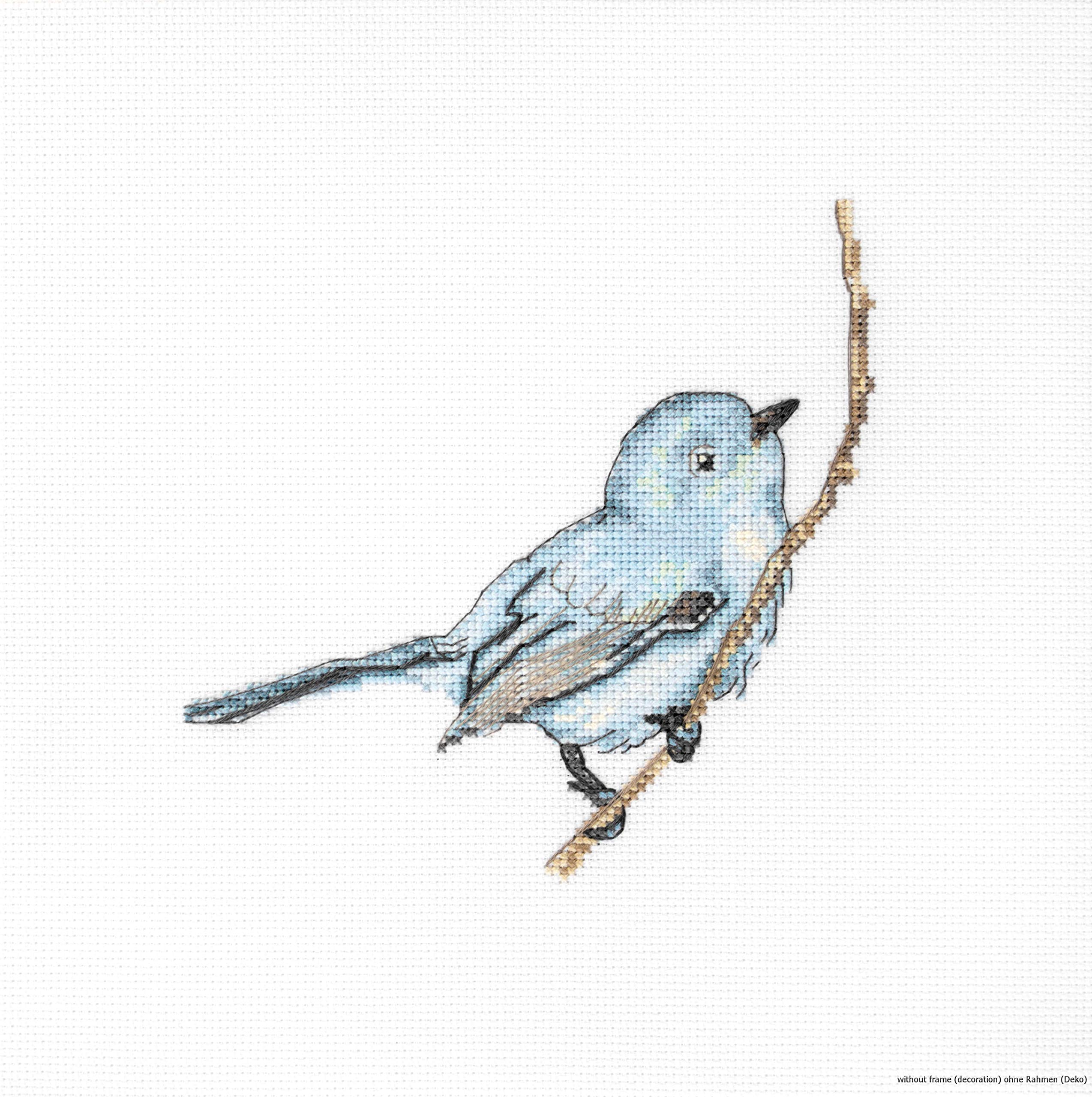 Luca-S counted Cross Stitch kit ""Bluebird I"", 14x14cm, DIY