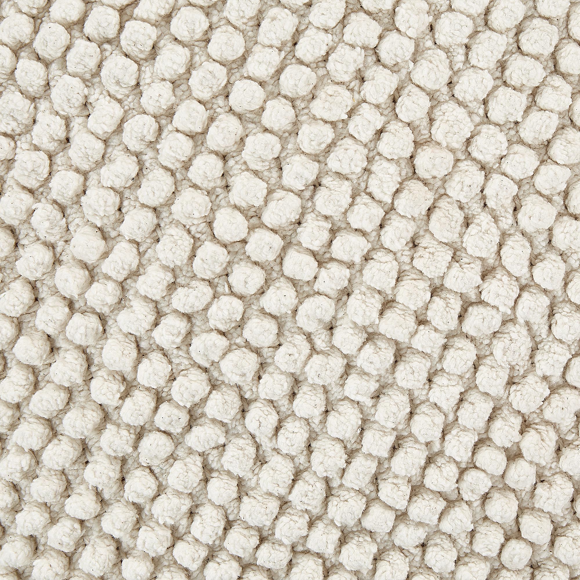 Puf otomana reposapiés escabel cuadrado textura estampado beige Joara