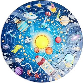 Comprar Hape Puzle del Sistema Solar | Puzzle Educativo de 102 Piezas con Planetas en 3D y Sol LED | Juguete para Niños a Partir de 5 Años