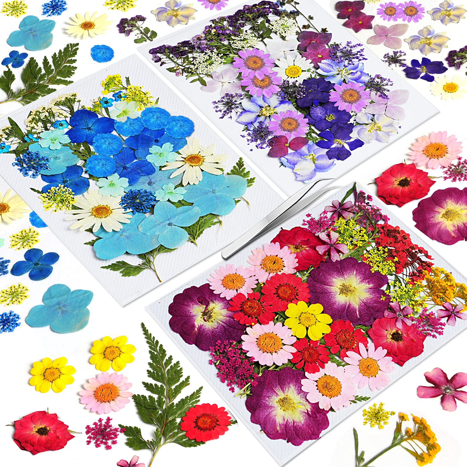 Buy Dried Pressed Flowers, 120 Pcs Dried Flowers for Resin Molds, Real