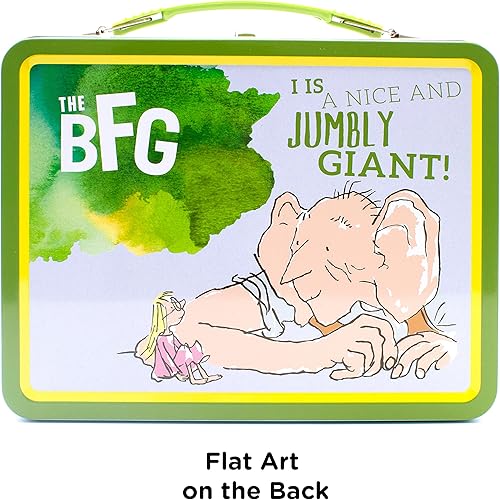 Miniatura 4 de AQUARIUS Dahl- The BFG Fun Box - Caja de almacenamiento de lata resistente con mango de plástico y cubierta frontal en relieve, mercancía oficial de