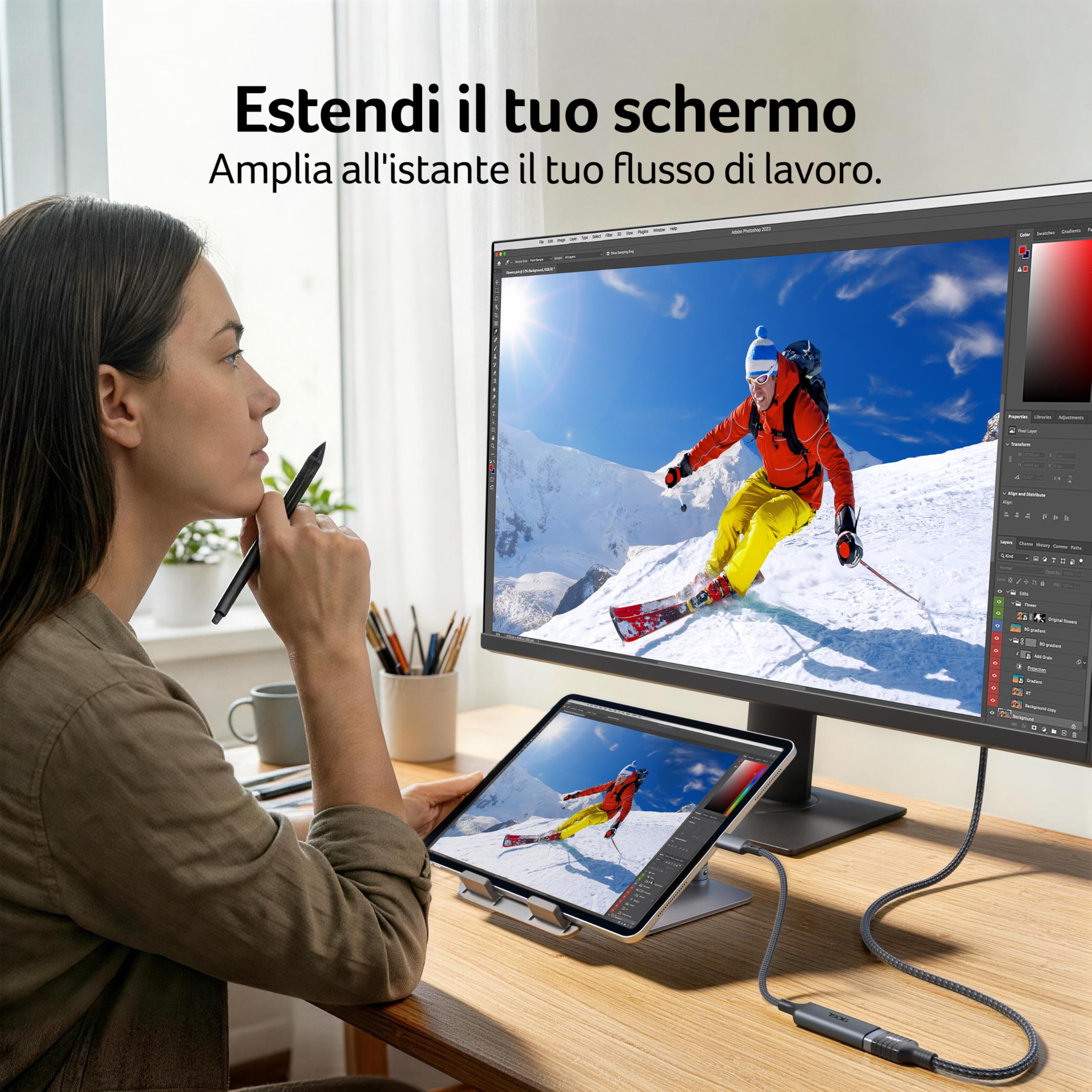 Acer Adattatore USB-C a HDMI 4K@60Hz Thunderbolt 3/4 HDMI 2.0 Alluminio Nylon