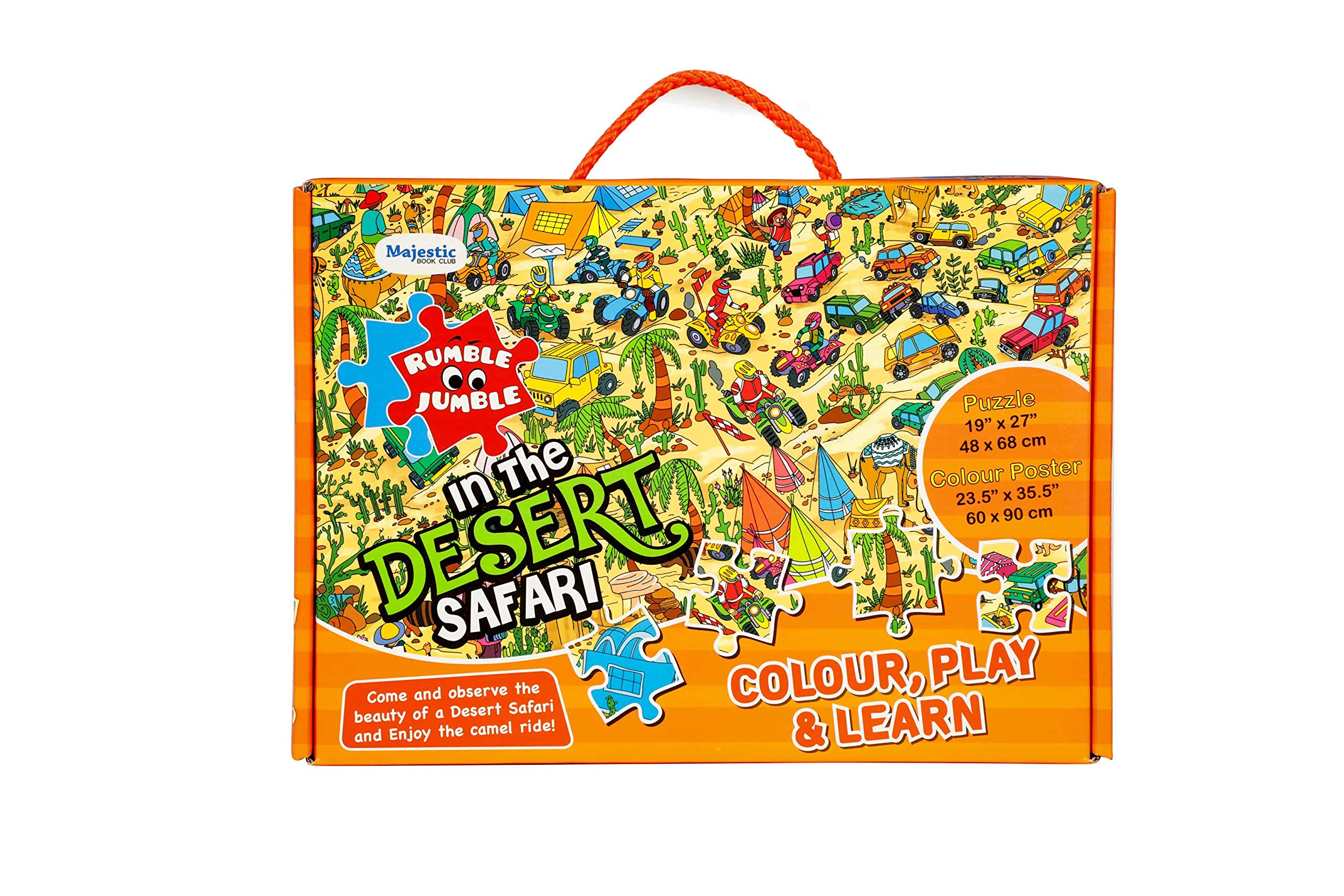 THE BOOK TREE in The Desert Safari Fun and Educational Floor Puzzle by Majestic Book Club, Package Includes a Big Size Colouring Poster and Jigsaw Puzzle Packed in a Beautiful Box - Image 5 thumbnail