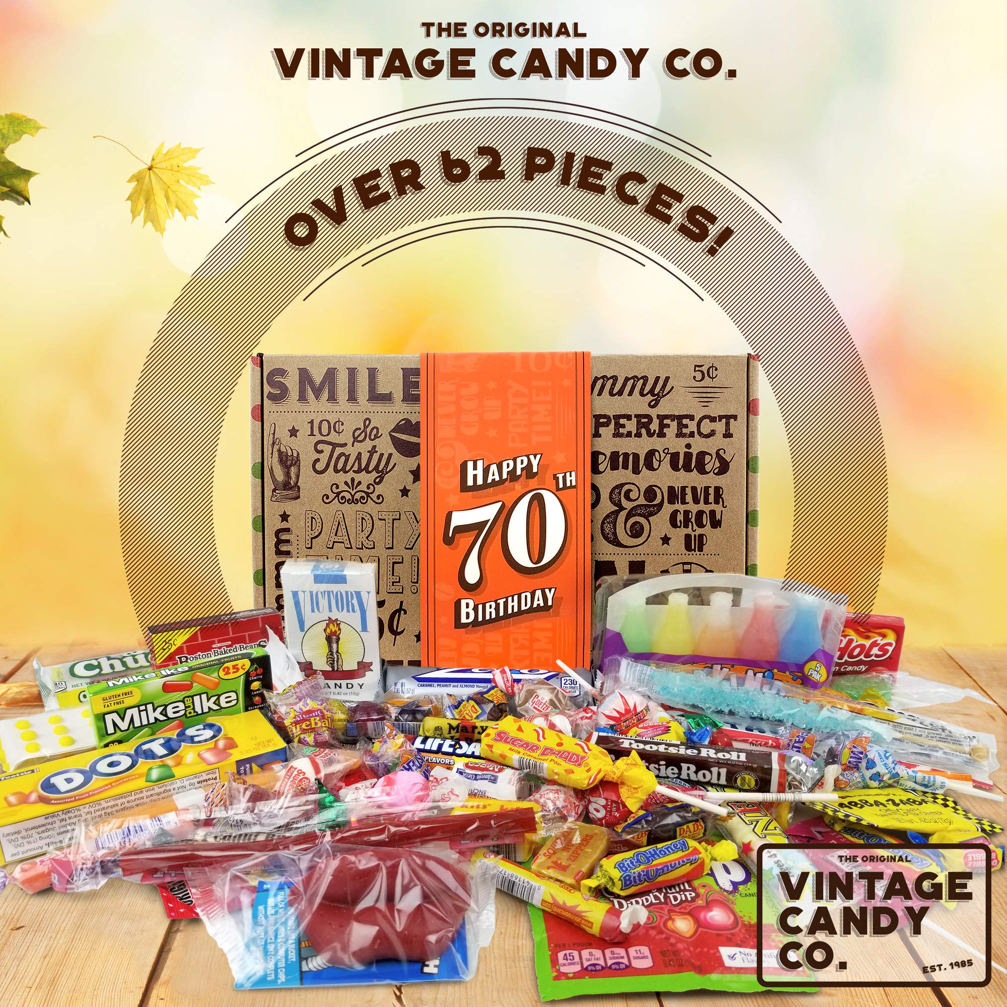 VINTAGE CANDY CO. 70TH BIRTHDAY RETRO CANDY GIFT BOX 1952 Decade