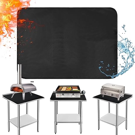 Heavy-Duty 24x31 Inch Grill Protective Mat - Heat and Fire Resistant BBQ...