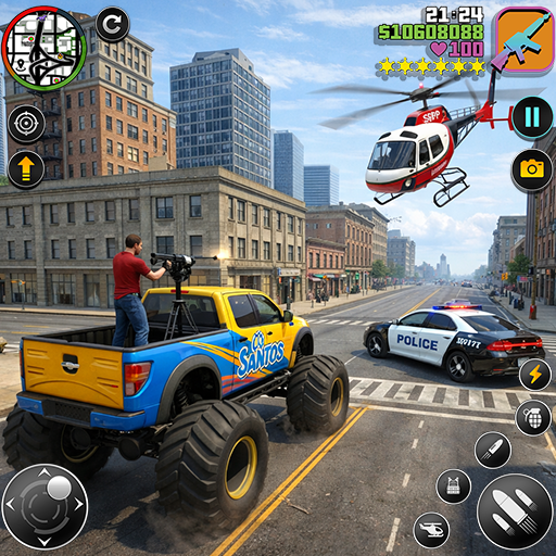 Polizei-Monster-Truck-Demolition-Derby-Stunt-Auto-Rennspiele 3D