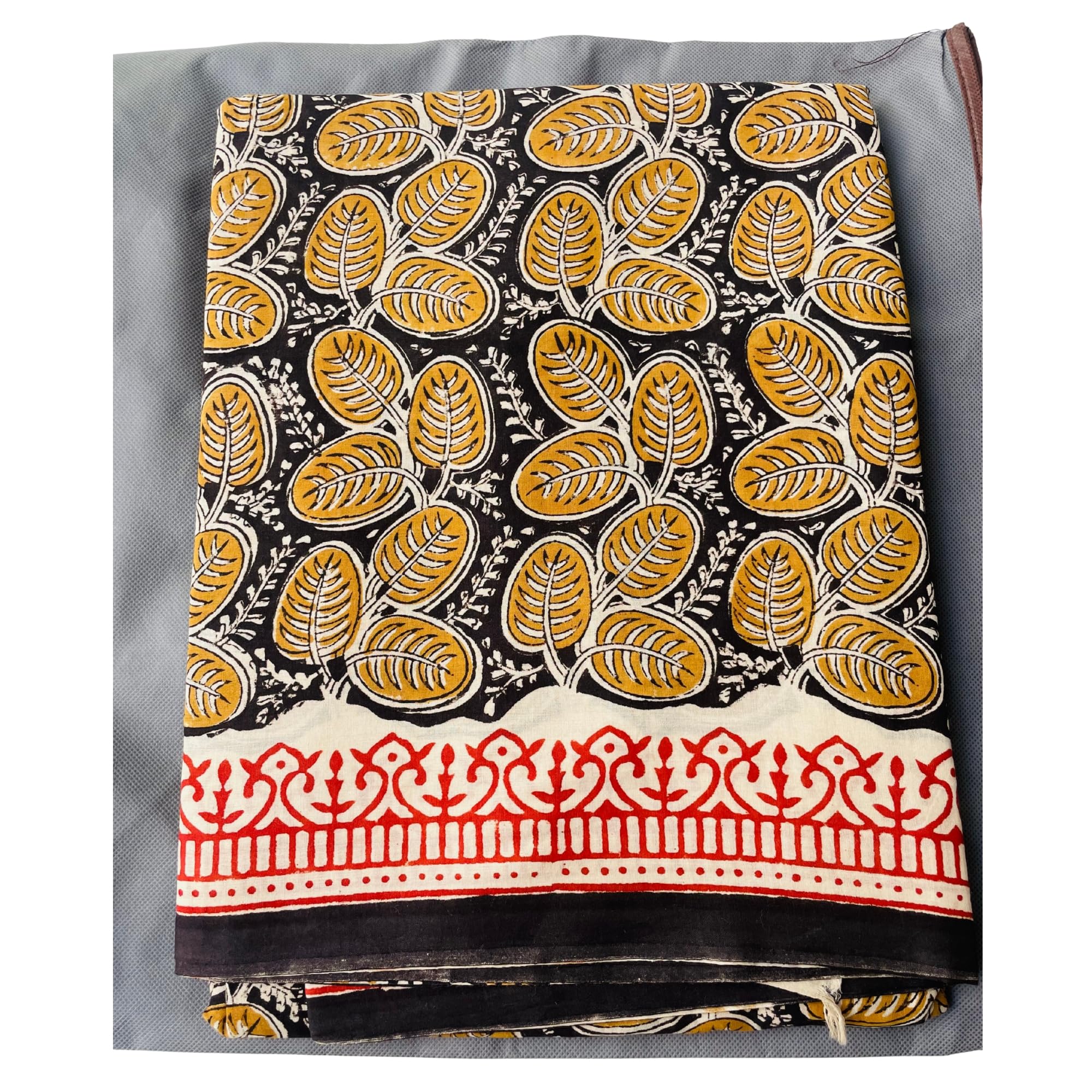 aavart | Pure Sanganeri Hand Block Print Cotton Saree with Blouse Piece – Lightweight Traditional Handloom Saree for Daily & Festive | black brown-picture-54