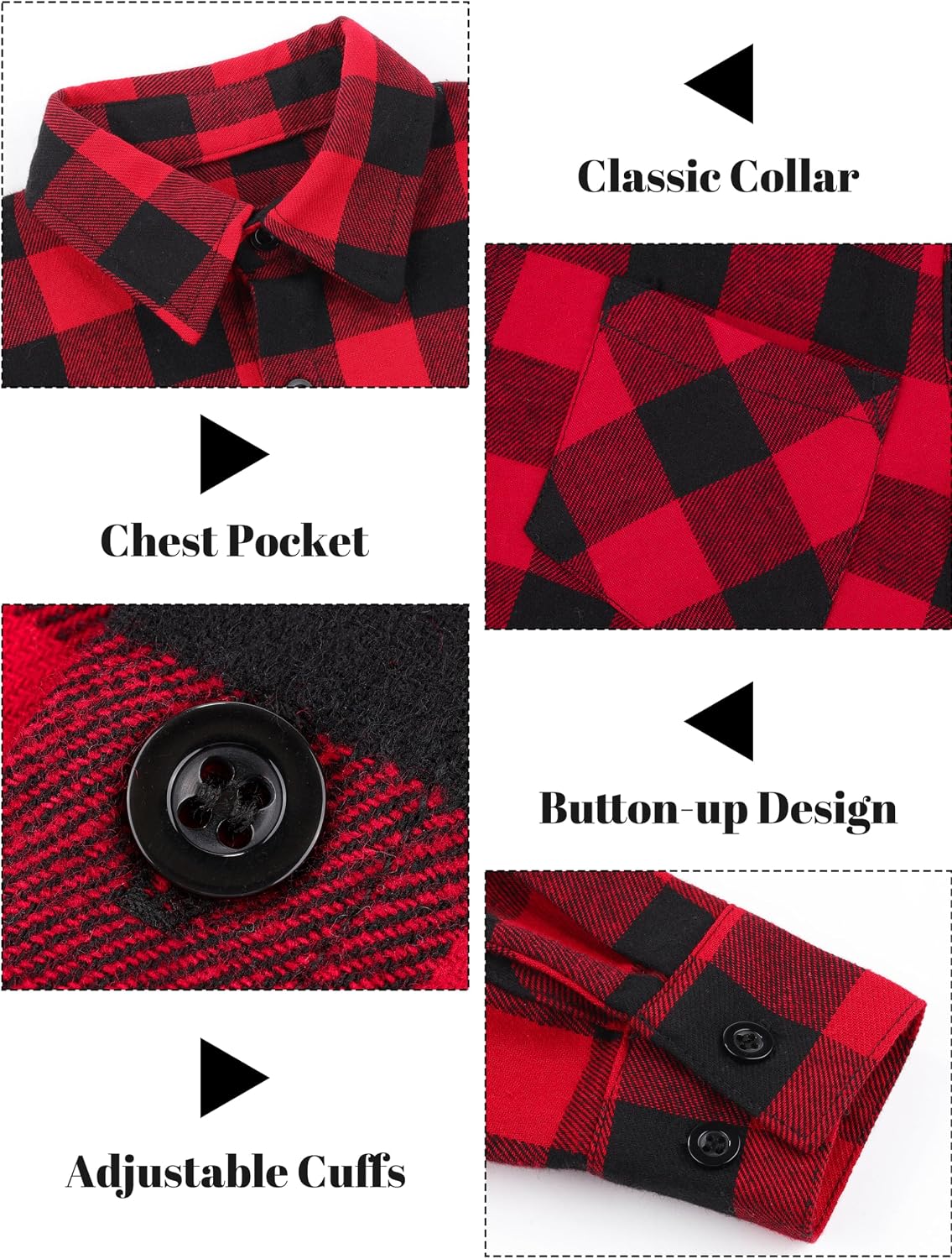 Motarto Boys Plaid Flannel Long Sleeve Button Down Shirt Kids Casual Shirts 4-14 Years