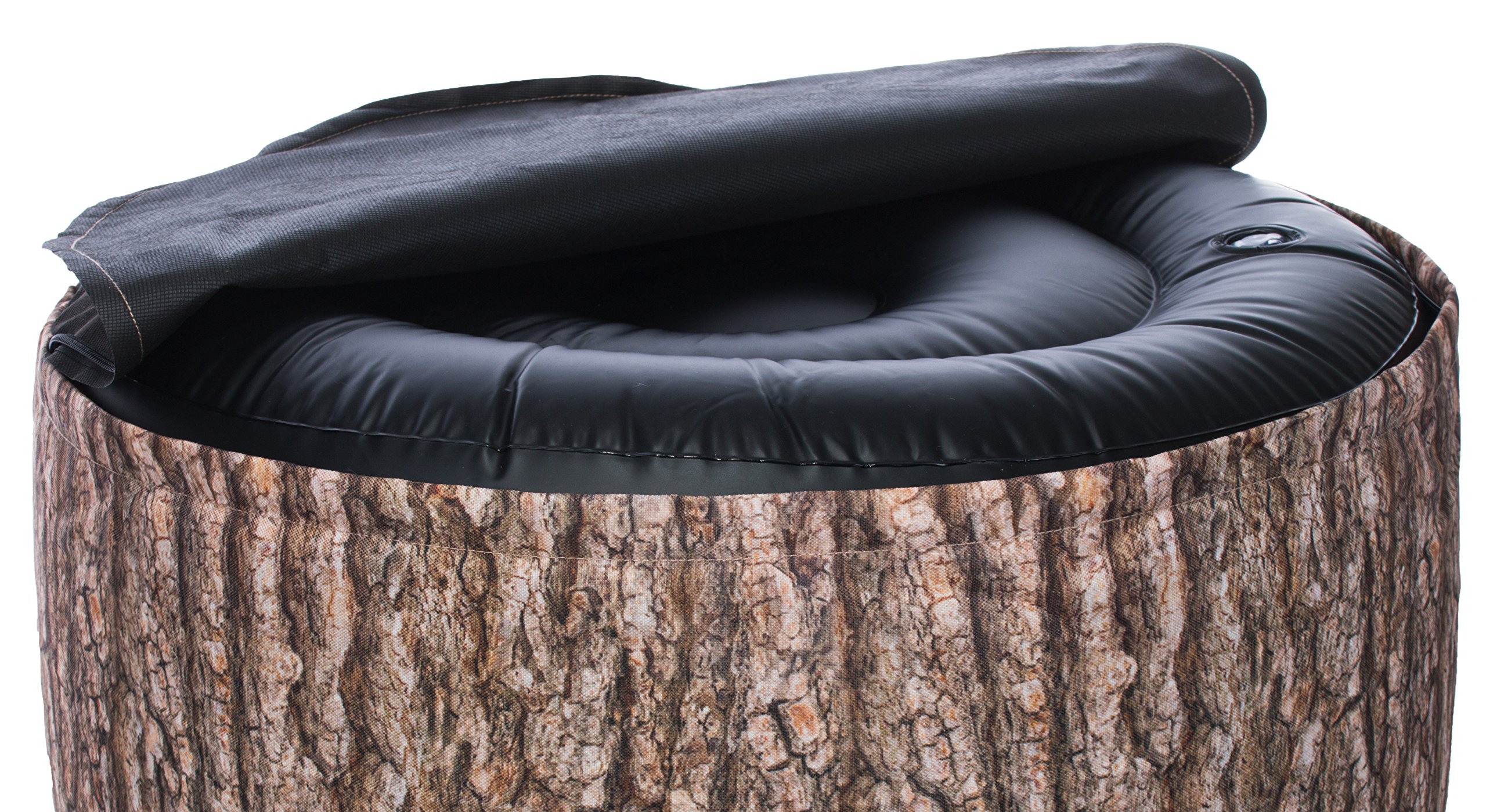 Brandsseller Taburete inflable para exterior Tronco de arbol Design hacia 55x 25 cm marrón