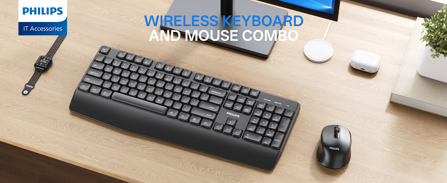 [SET] Logitech ワイヤレスキーボード & Philips 226E Amazon.com: PHILIPS Wireless Keyboard and Mouse Combo
