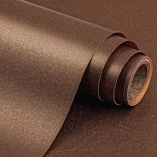 Chocolate Brown Wrapping Paper, Dark Brown Matte Wrapping Pape for Gifts, Solid Color Pearly-lustre Gift Wrap Paper for Anniversary Birthday Christmas Craft Project (43 cm X 10 m)