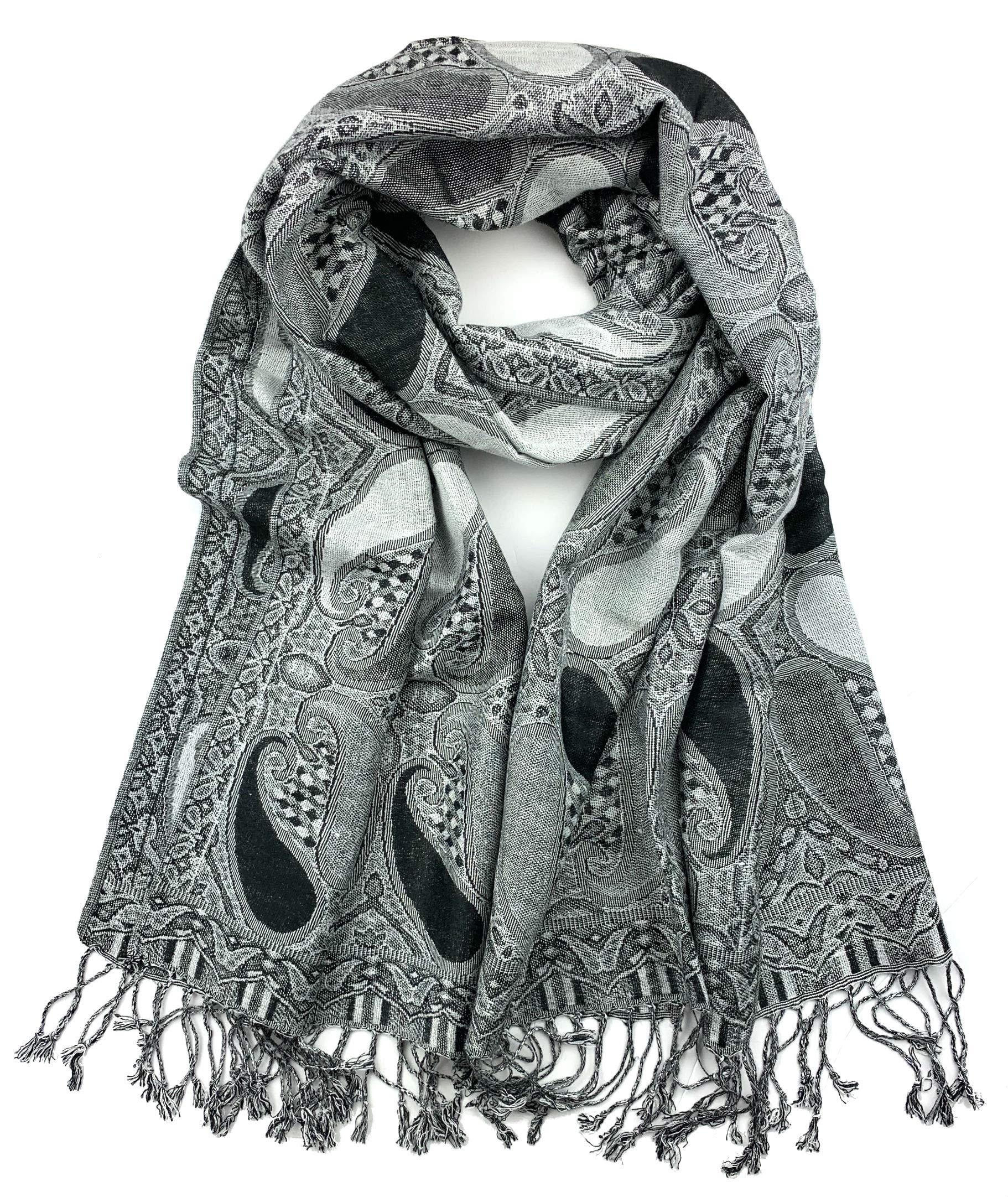 Tapestry Ethnic Jacquard Paisley Pattern Pashmina Scarf