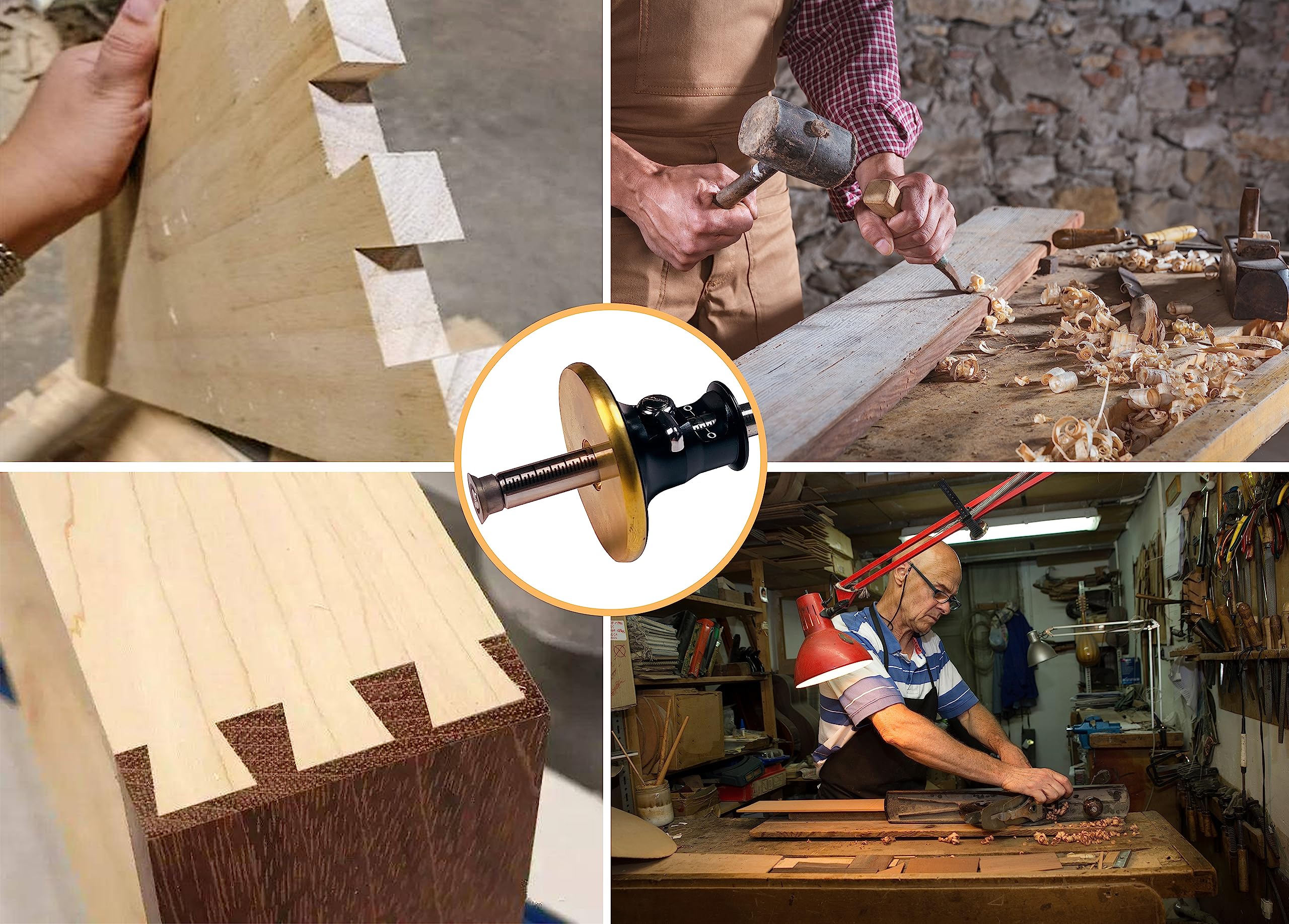 Calibro Per Marcatura Ruote, Calibro Per Tracciatura A Coda Di Rondine Per Lavorazione Del Legno~p148976424