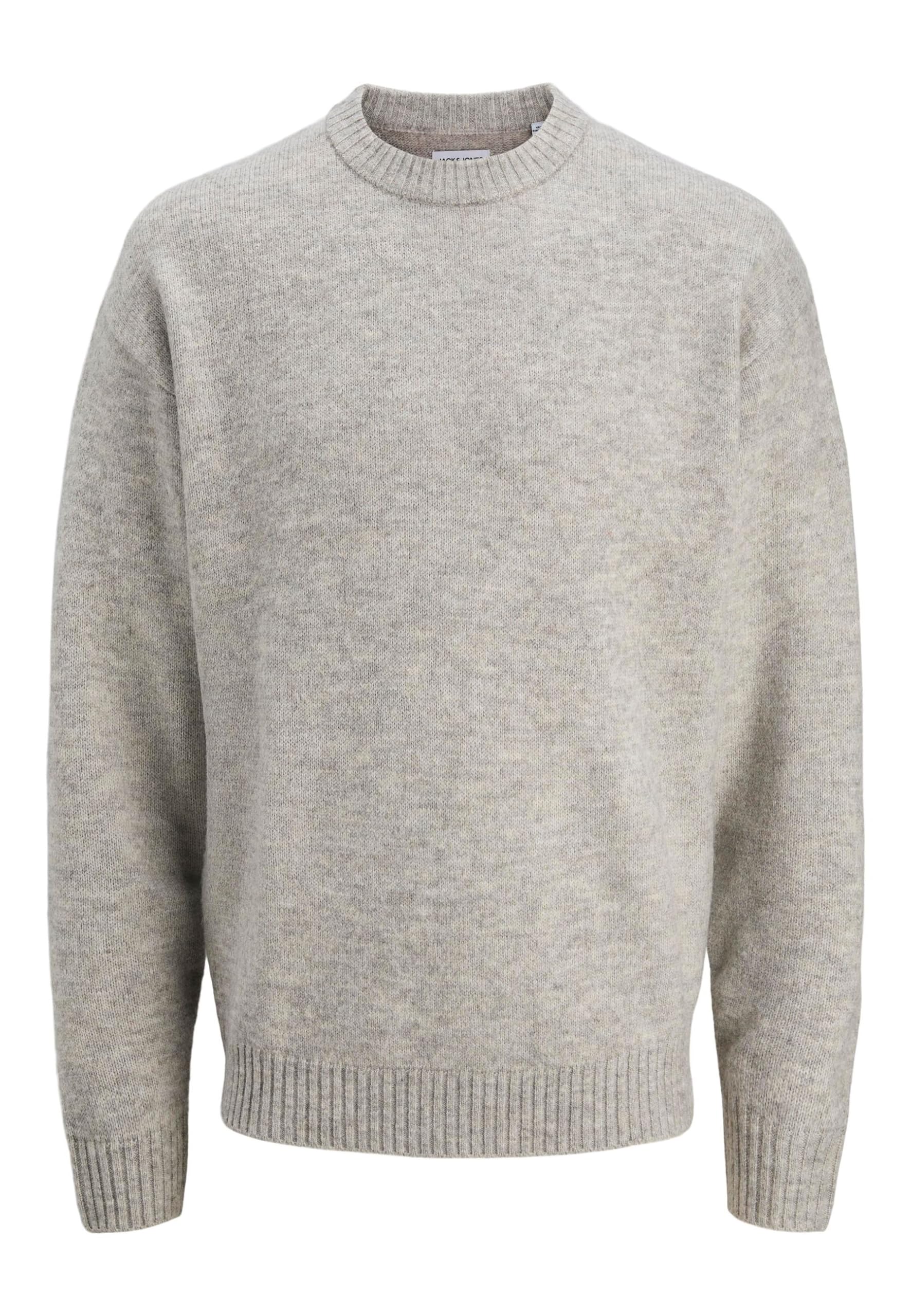 Knitted pullover Plain Knitted pullover XXL, Light Grey Melange, XXL
