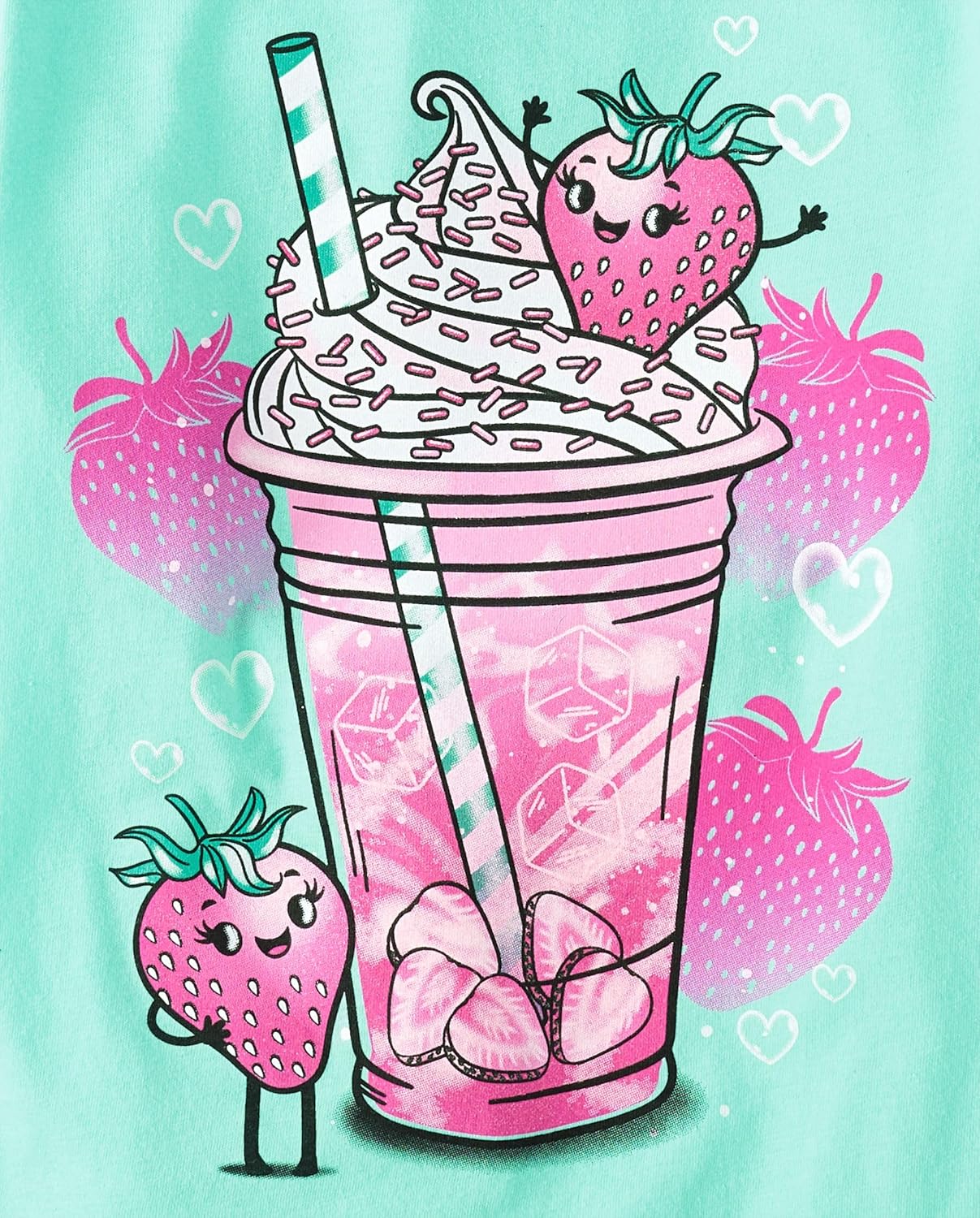 The Children's Place Girls' Trendy Icons Short Sleeve Graphic T-Shirts, Set of 5 9 The Children's Place Girls' Trendy Icons Short Sleeve Graphic T-Shirts, Set of 5 - Image 9