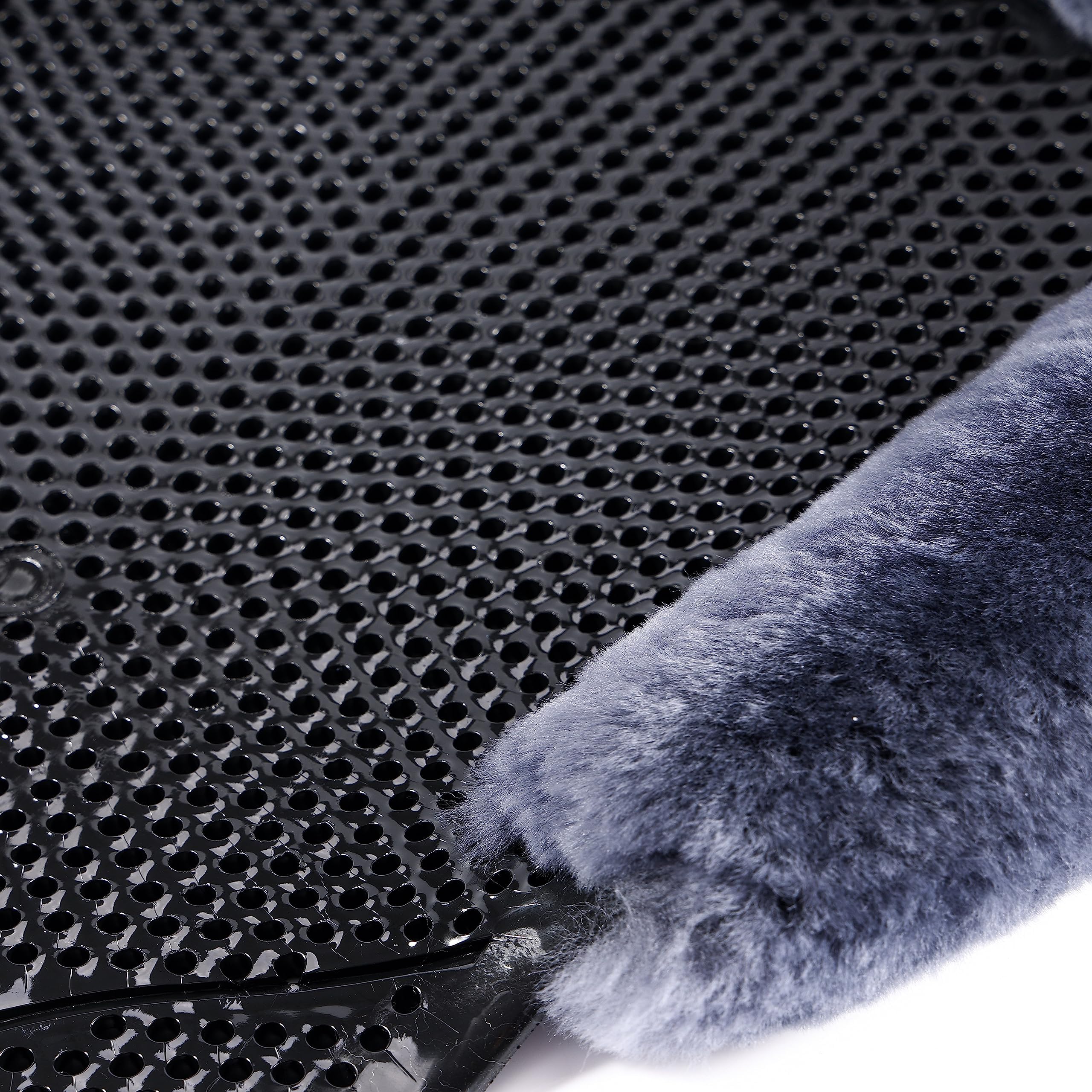 Full Active Soft Gel Pad avec selle en peau d'agneau Amortisseur à mémoire de forme Antidérapant et libération d'air Noir
