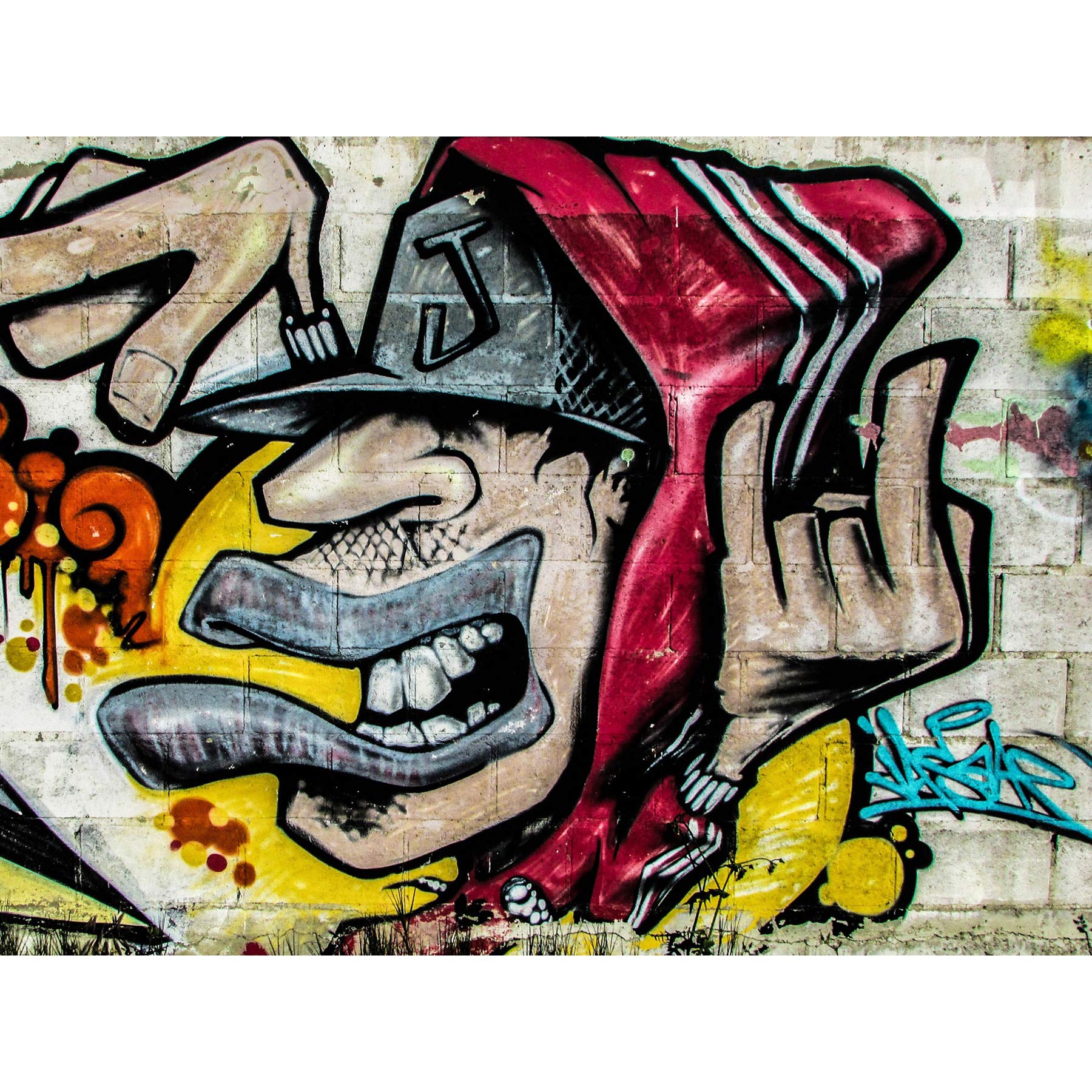 Graffiti Guy Dude Street Art Large Canvas Wall Art Print