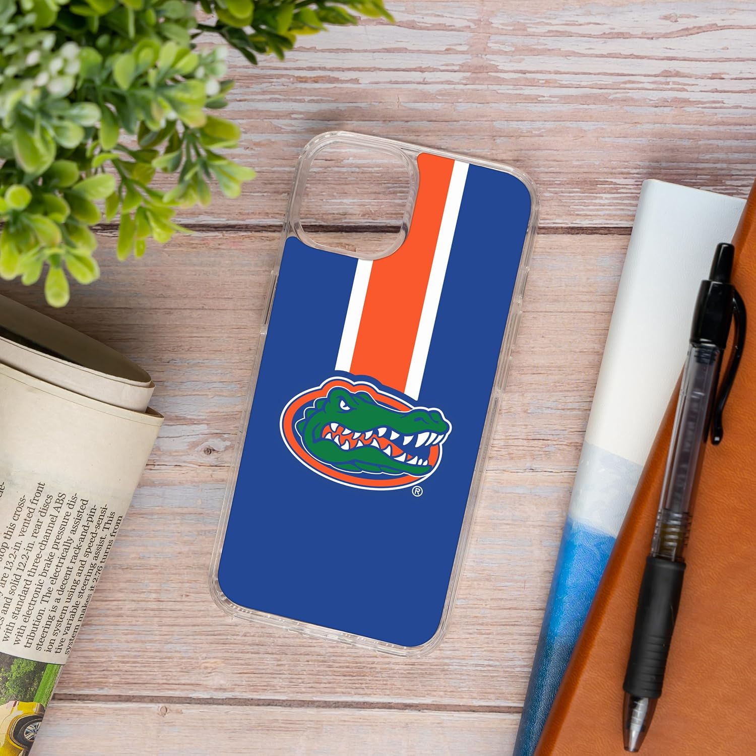 Affinity Bands Florida Gators HD Phone Case Compatible with MagSafe Apple iPhone 14 Pro (Stripe)