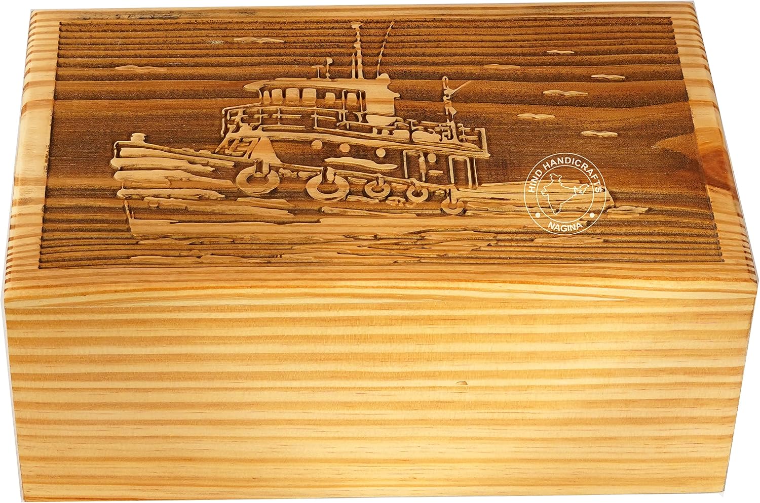 Handcrafted Vintage Ship Wooden Cremation Urns for Human Ashes Adult Large - Tree of Life Funeral Urn Box - Burial Urns for Columbarium - 250 LB