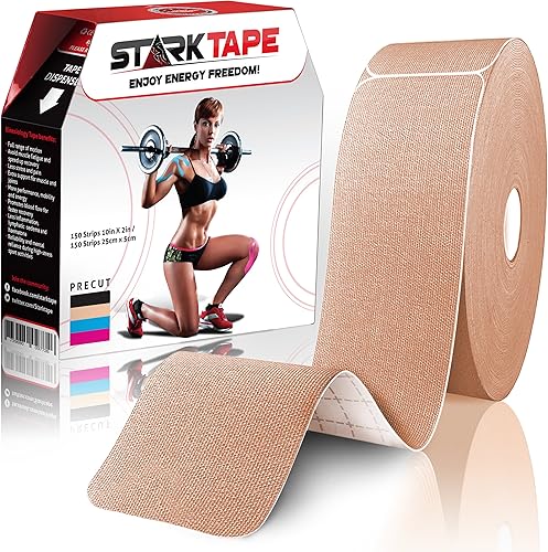 Vista 20 de Cinta deportiva de kinesiología original. Cinta deportiva profesional para tobillo, muñeca, rodilla, hombro, músculos, articulaciones. Sin látex