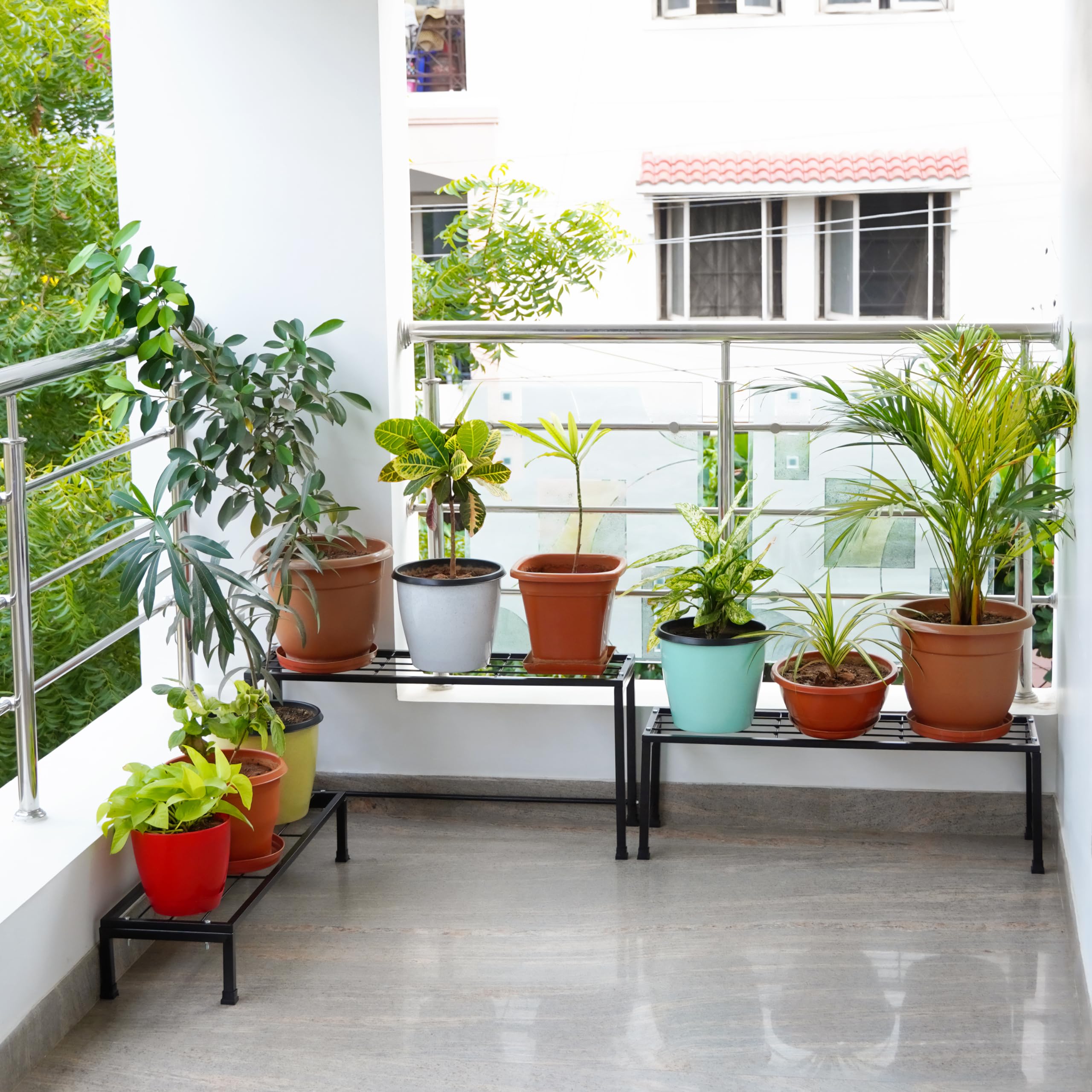 Livzing Tiered Plant Stands - Black Set of 3 -7