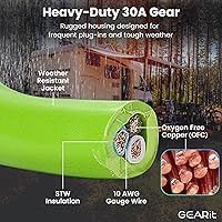 Vista 6 de GEARit Protector contra sobretensiones RV de 30 amperios, analizador de circuitos, protector de voltaje/monitor con protección contra sobretensiones