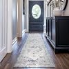 Rugshop Traditional Vintage Distressed Washable Non-Slip Runner Rug, 2' x 8', Blue