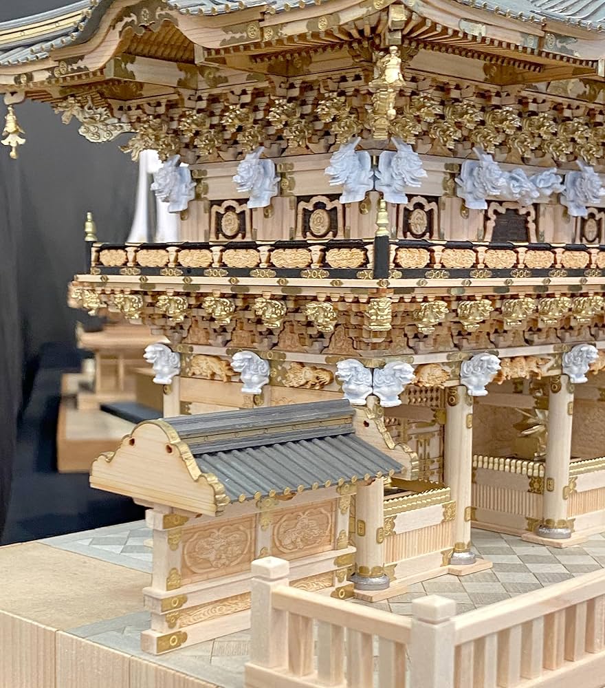【未組立】希少☆ イマイ 日光東照宮 陽明門 1/50 木製建築模型 白木造り 完成品】【木製建築模型】日光東照宮 陽明門 白木造り 1/50