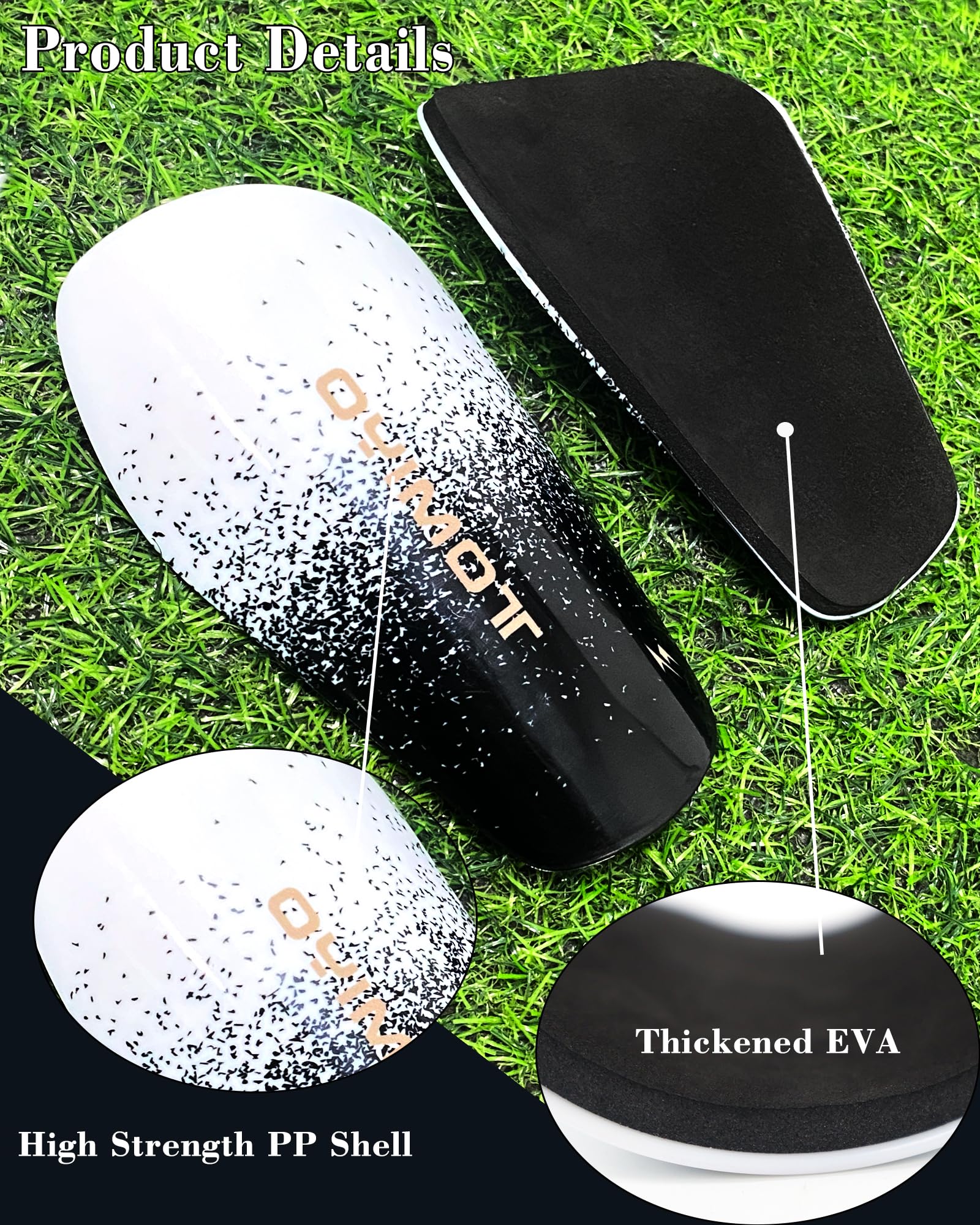 TOMIYO Espinilleras de fútbol, espinilleras de fútbol para niños de 10 a 12 años y mangas con bolsillo insertado, equipo de fútbol protector para jóvenes adultos, espinilleras de fútbol para hombres